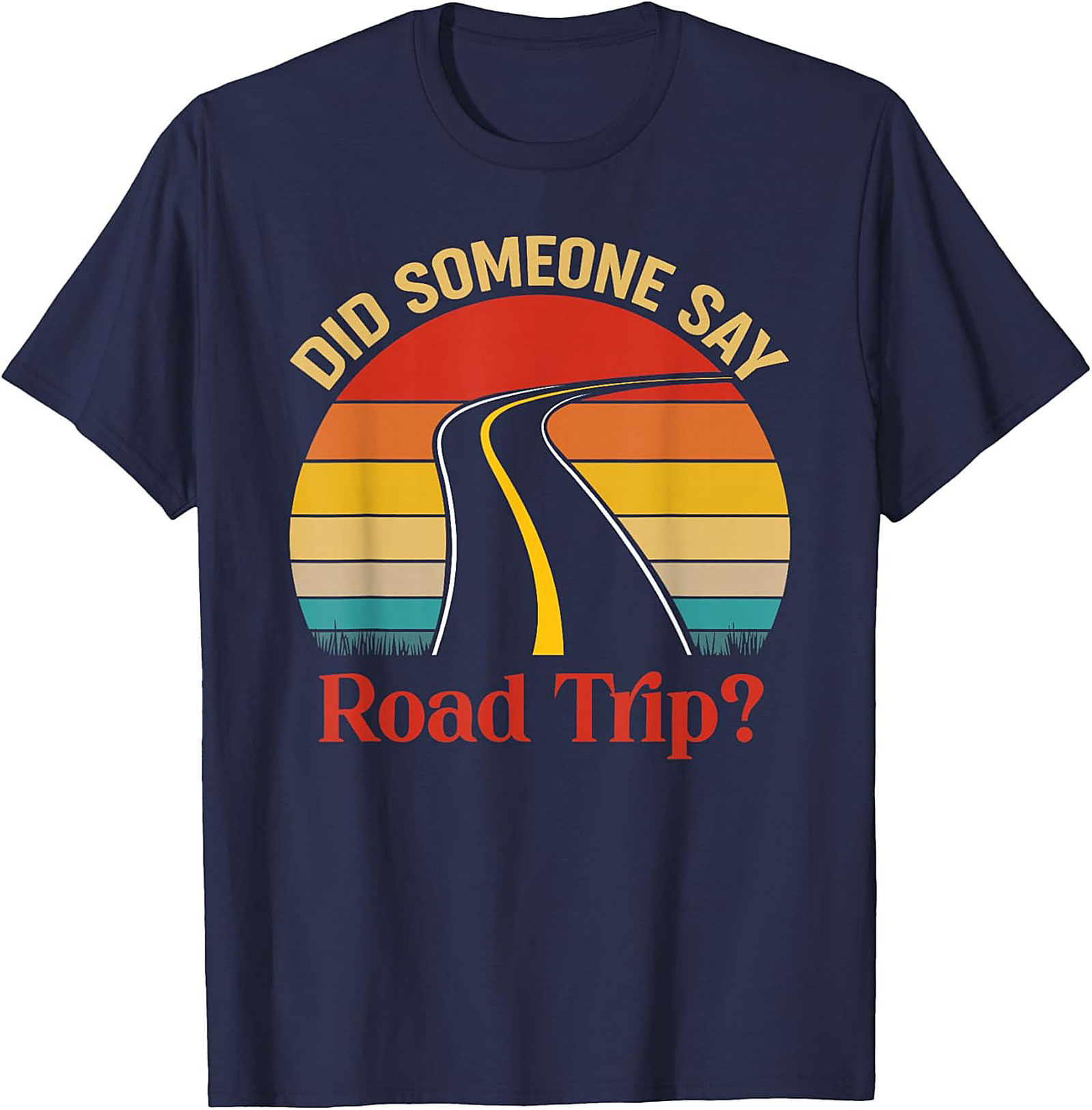 Road Trip Graphic Tee Vintage Sunset Funny Unisex Shirt