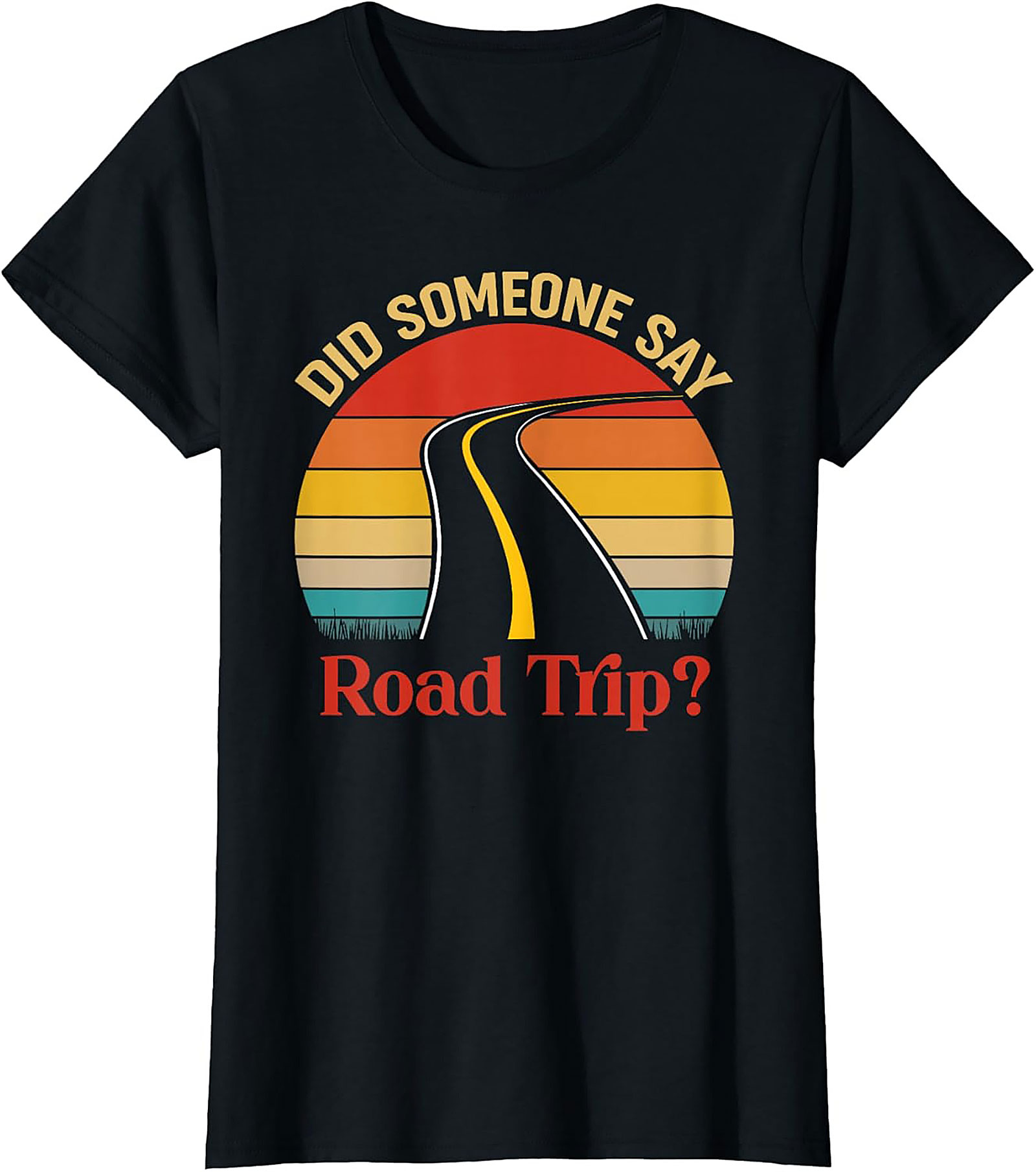 Road Trip Graphic Tee Vintage Sunset Funny Unisex Shirt