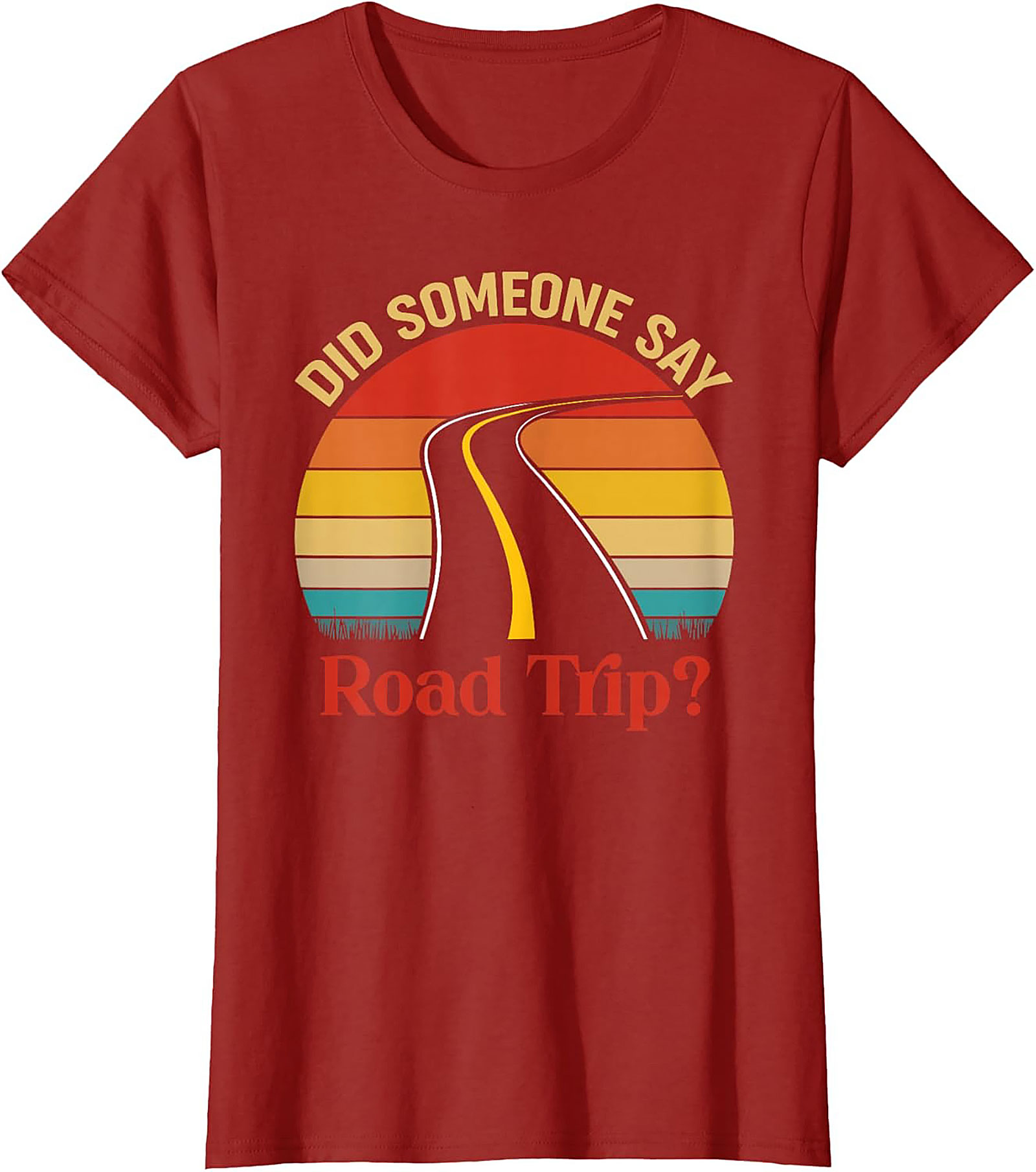Road Trip Graphic Tee Vintage Sunset Funny Unisex Shirt