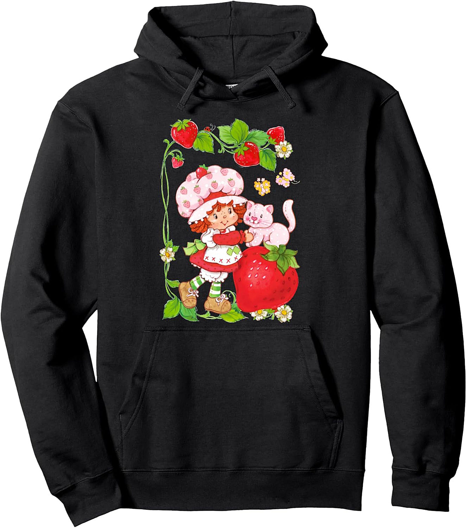 Strawberry Shortcake Pullover Hoodie Retro 80s Cozy