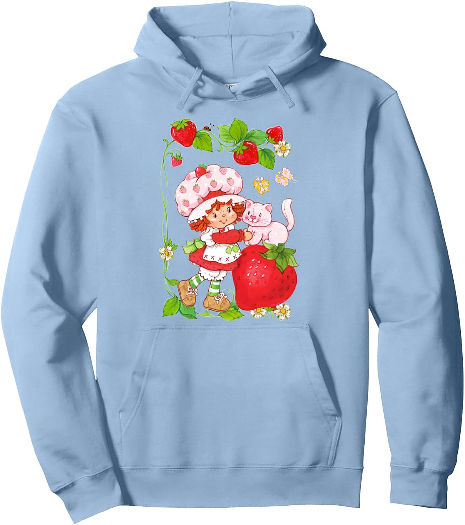 Strawberry Shortcake Pullover Hoodie Retro 80s Cozy