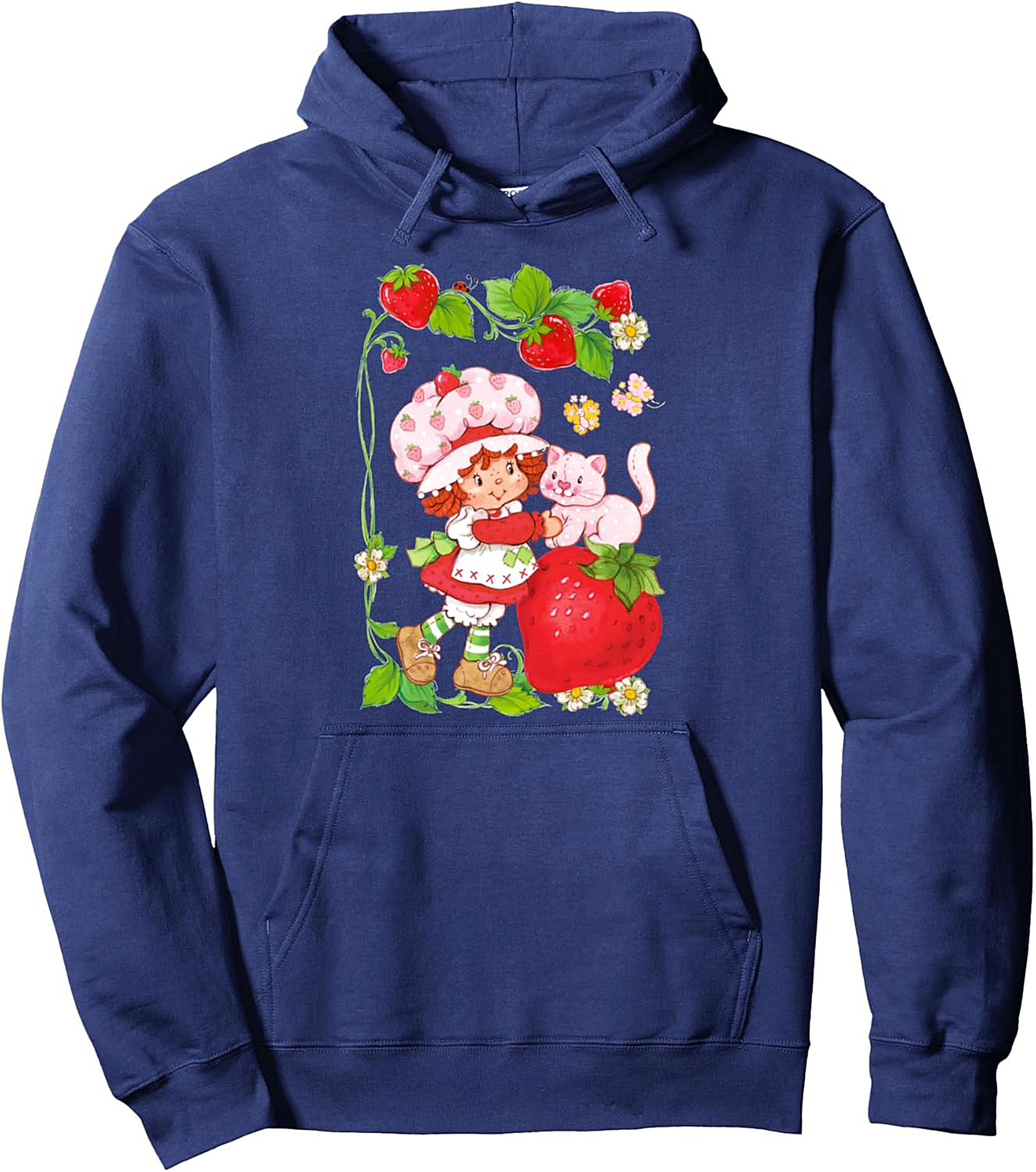 Strawberry Shortcake Pullover Hoodie Retro 80s Cozy