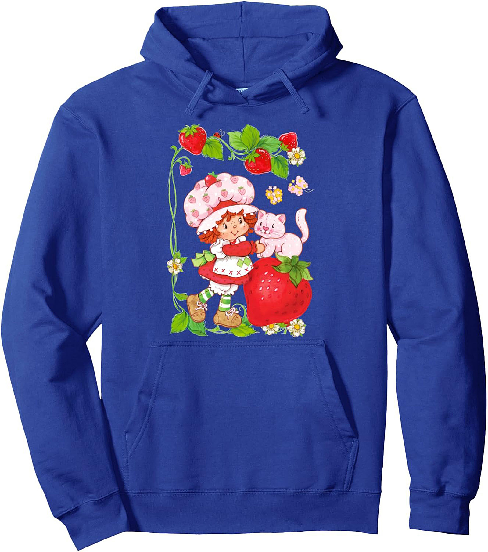 Strawberry Shortcake Pullover Hoodie Retro 80s Cozy
