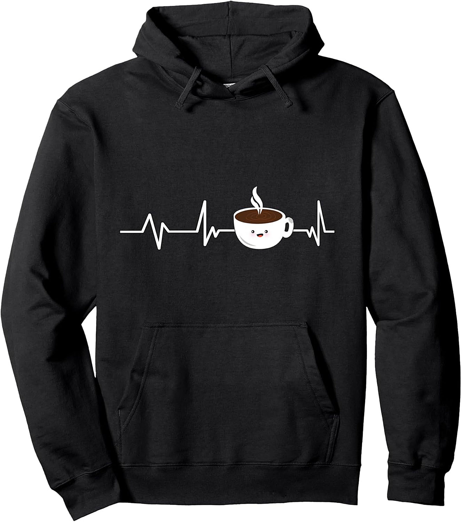 Coffee Heartbeat Pullover Hoodie