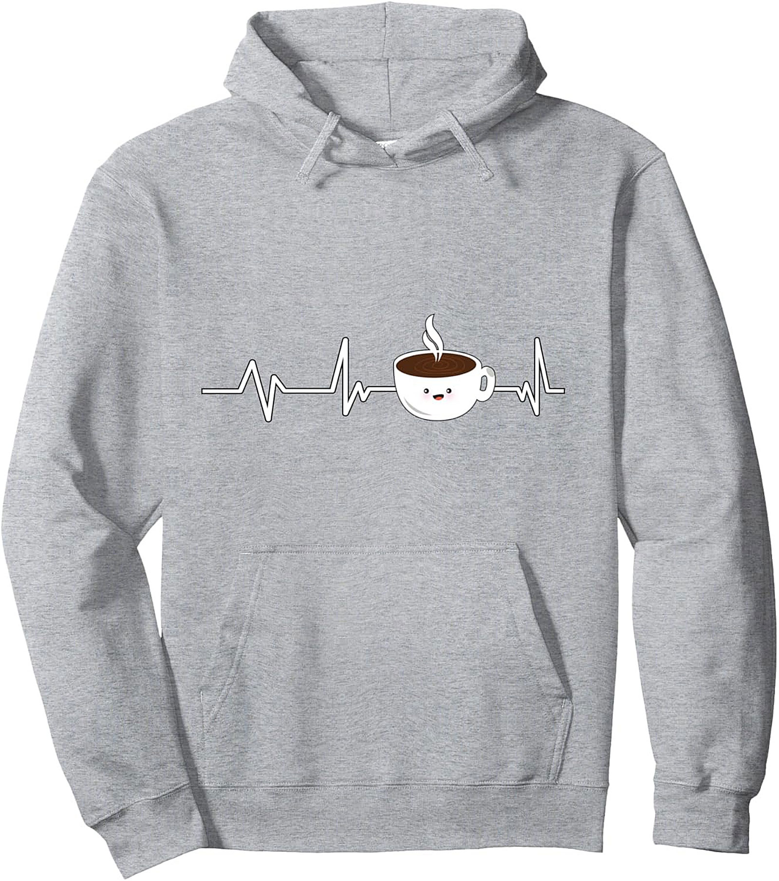 Coffee Heartbeat Pullover Hoodie