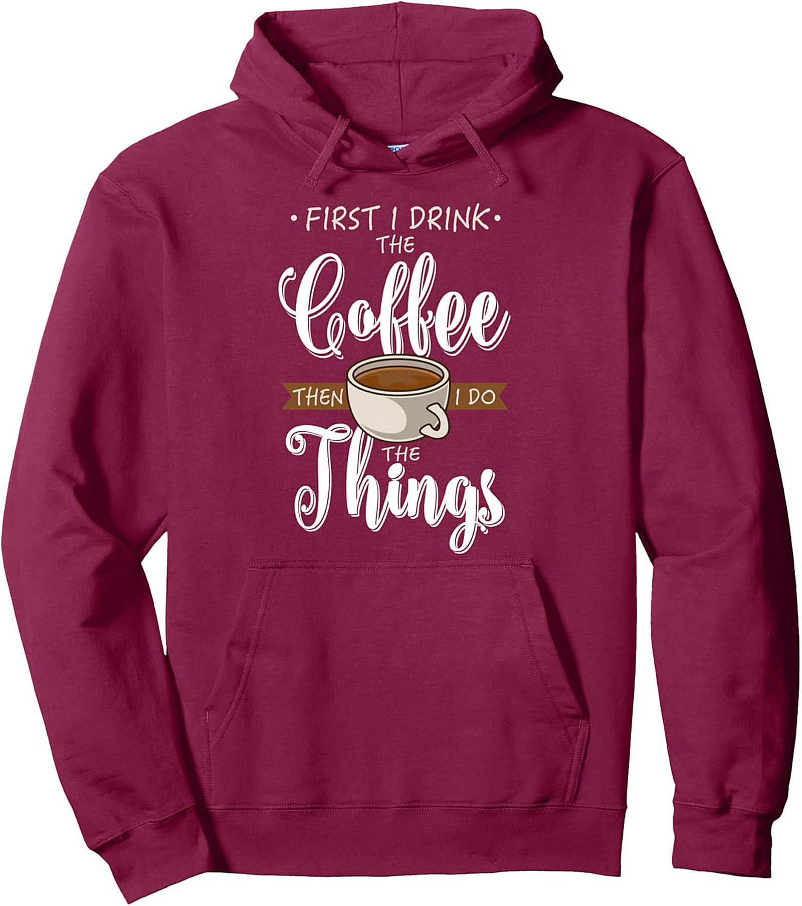 Coffee Lover Graphic Hoodie Funny Pullover Sweatshirt