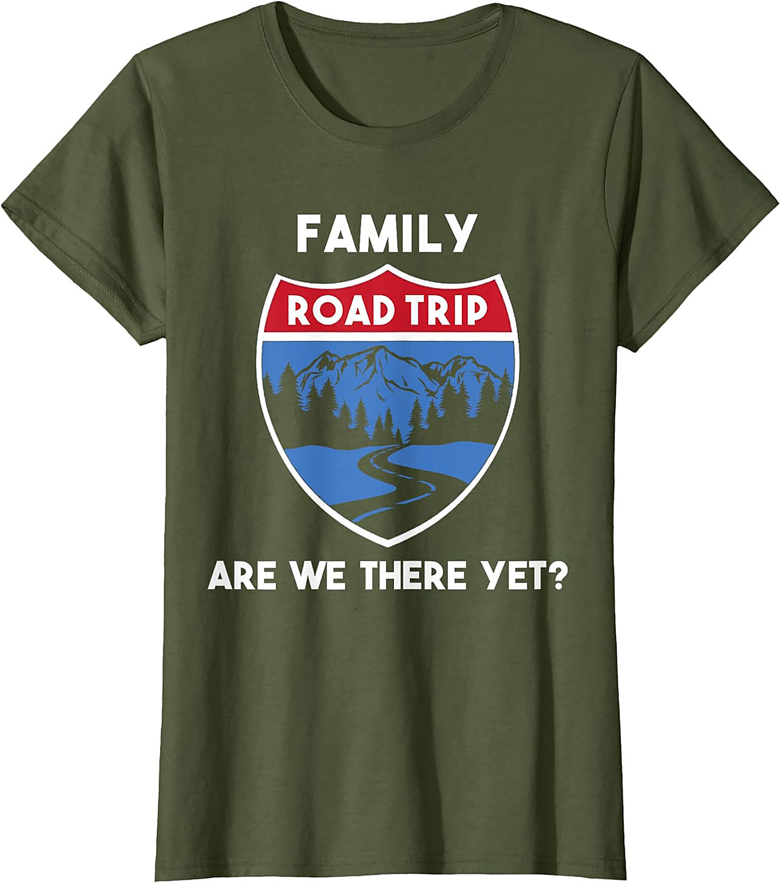Family Road Trip T-shirt Funny Are We There Yet? Tee
