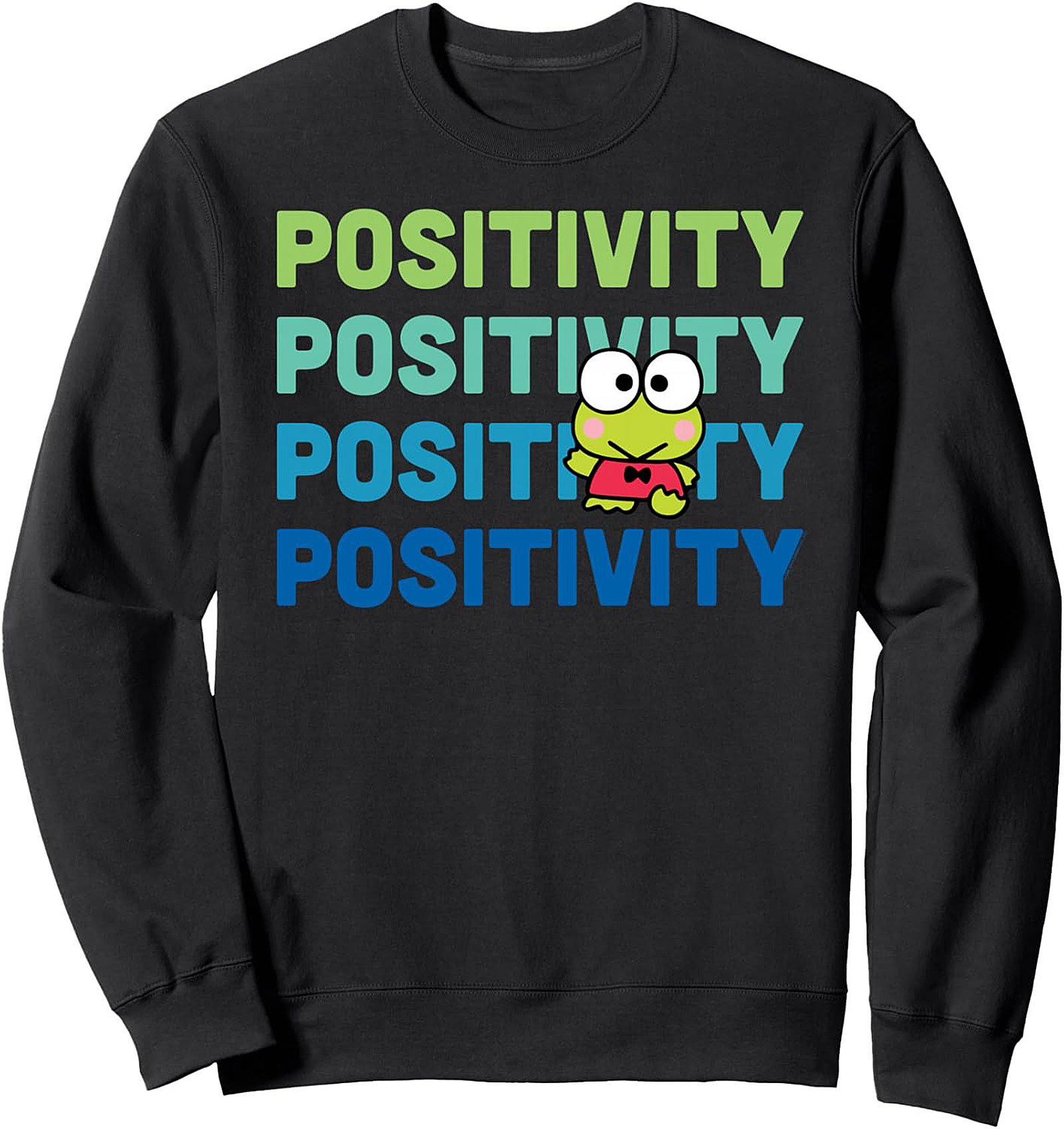 Positivity Frog Crewneck Sweatshirt | Cozy Unisex Pullover