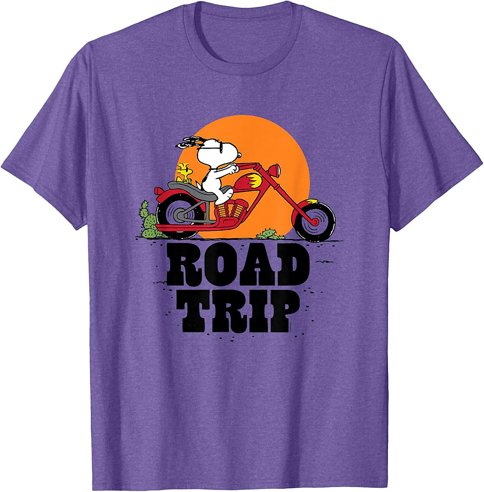 Snoopy Road Trip T-shirt Peanuts Biker Graphic Tee