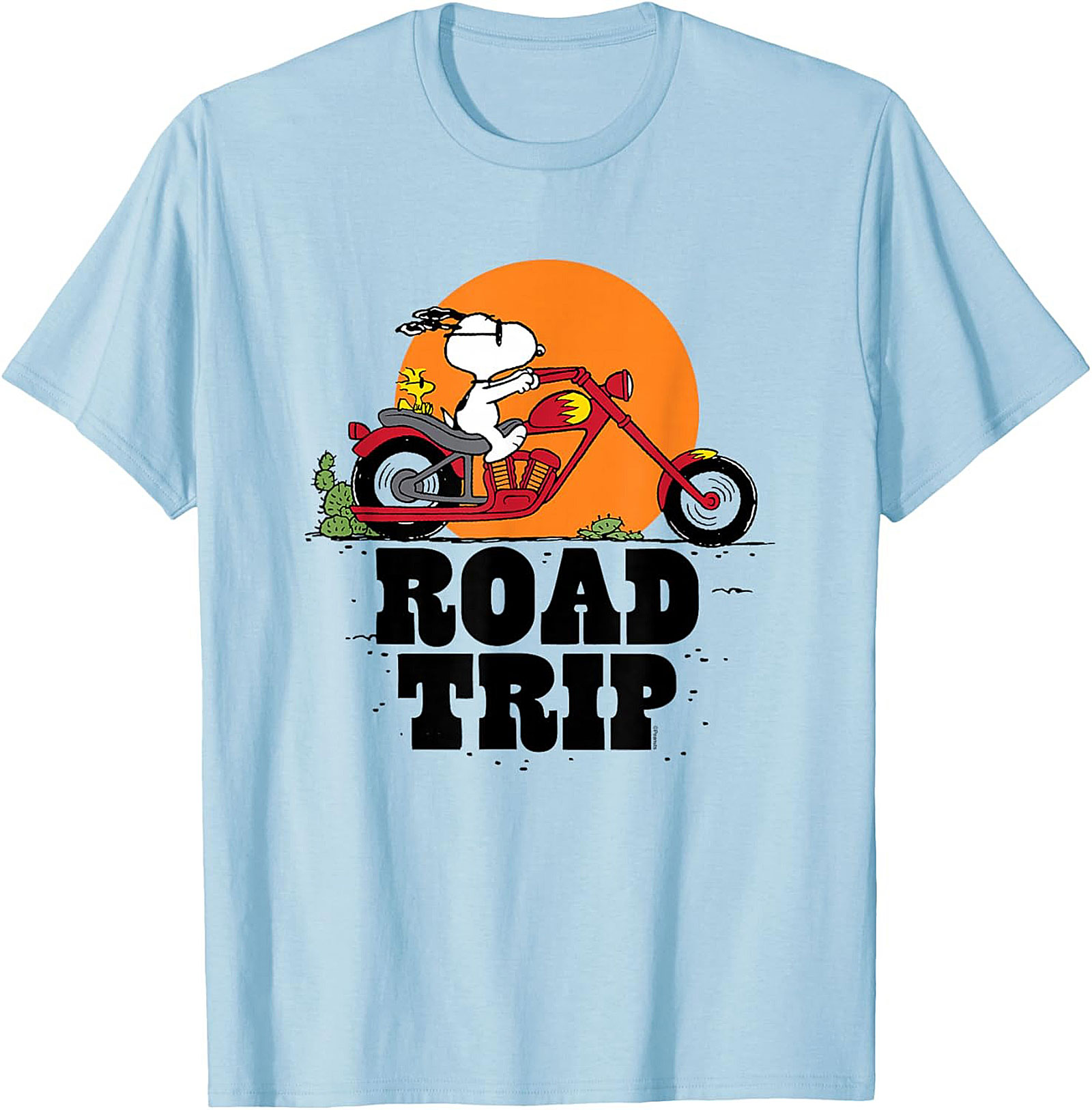 Snoopy Road Trip T-shirt Peanuts Biker Graphic Tee