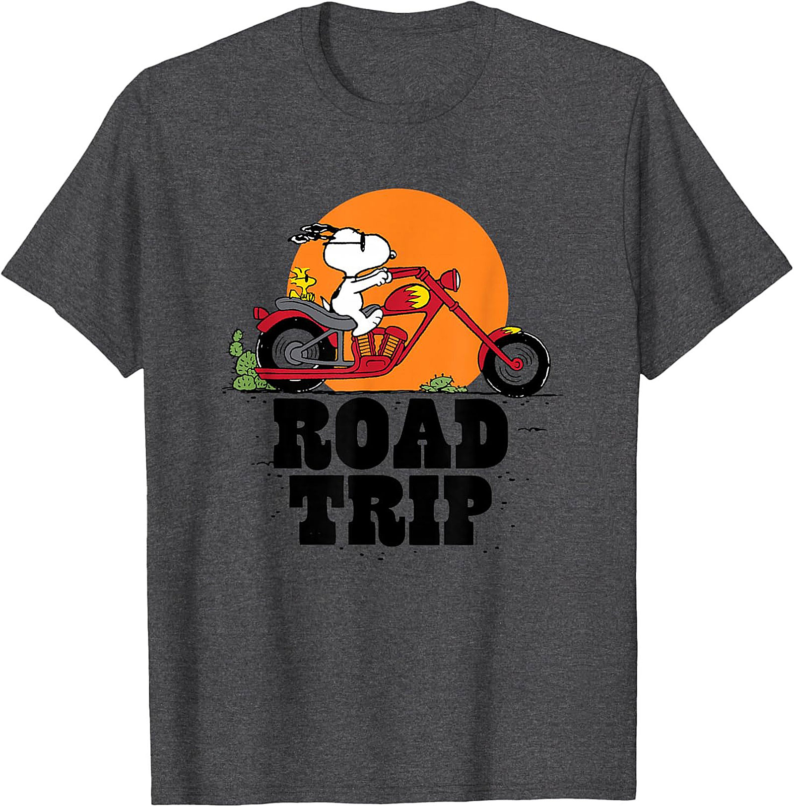 Snoopy Road Trip T-shirt Peanuts Biker Graphic Tee