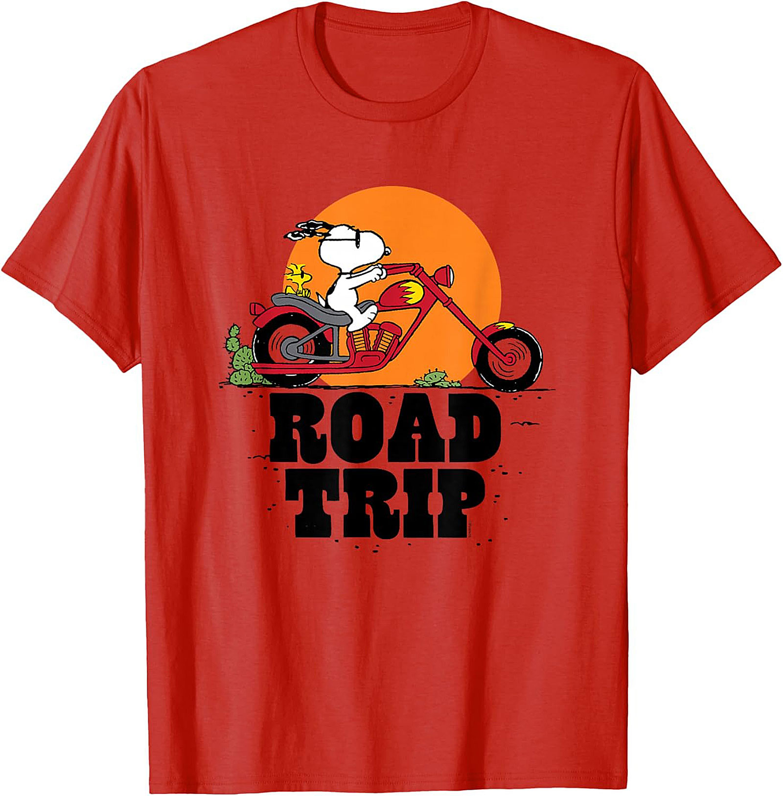 Snoopy Road Trip T-shirt Peanuts Biker Graphic Tee