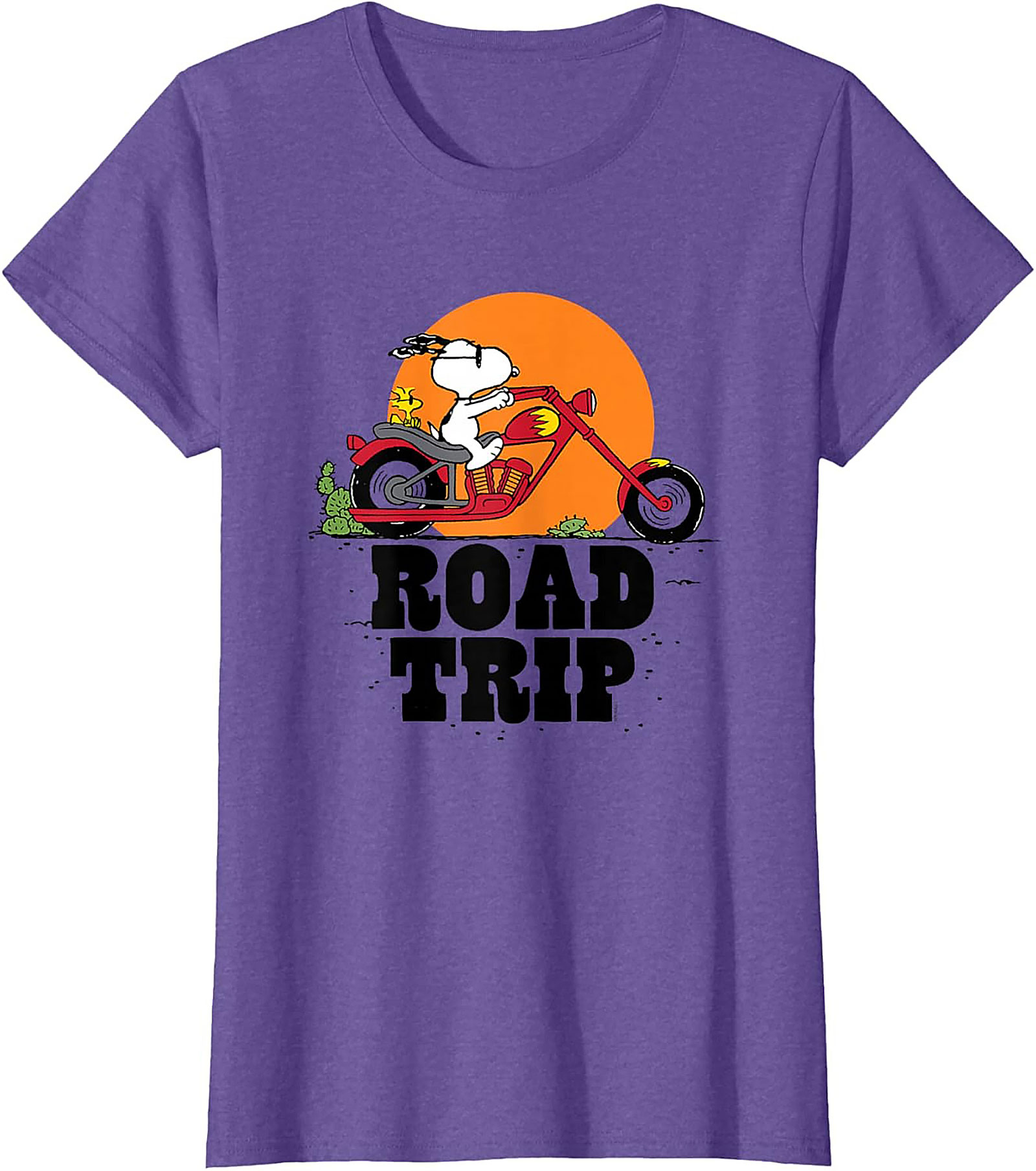 Snoopy Road Trip T-shirt Peanuts Biker Graphic Tee