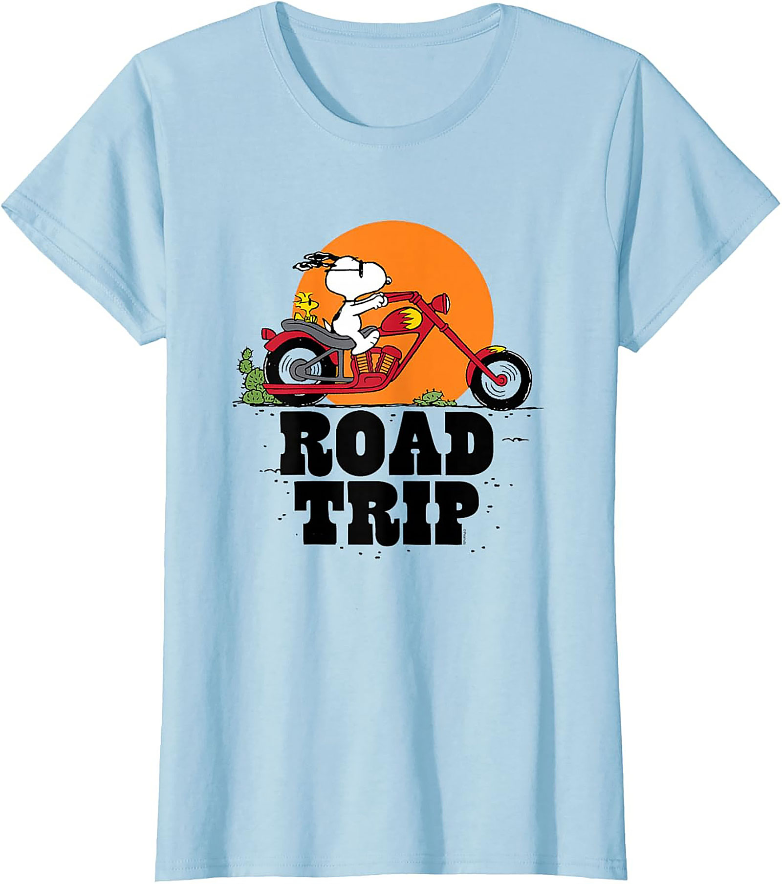 Snoopy Road Trip T-shirt Peanuts Biker Graphic Tee