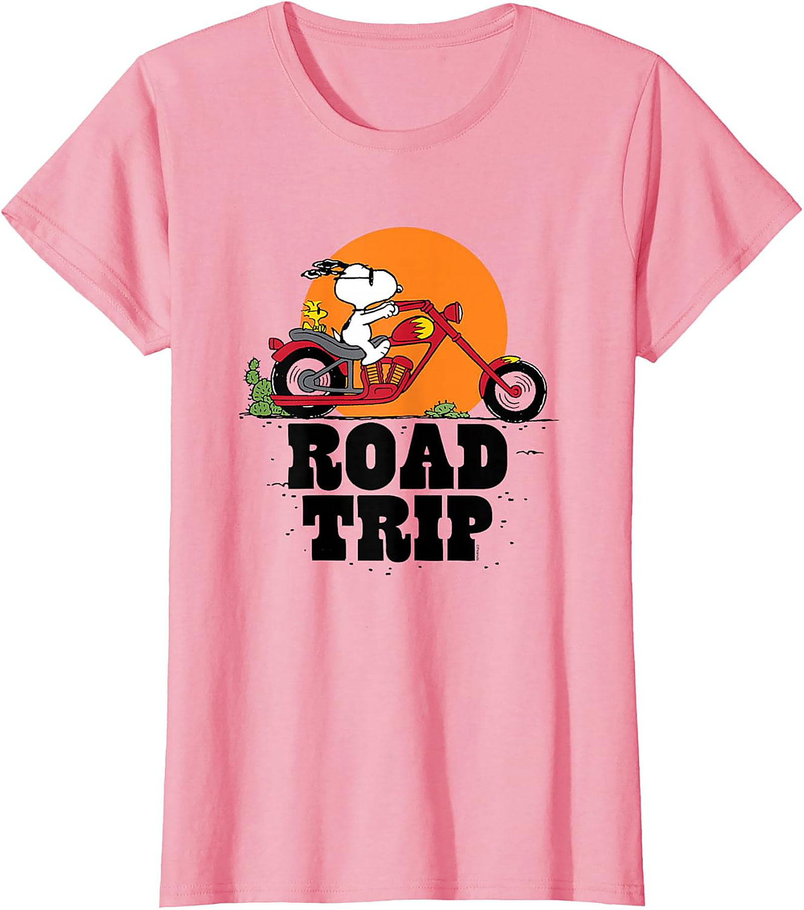 Snoopy Road Trip T-shirt Peanuts Biker Graphic Tee