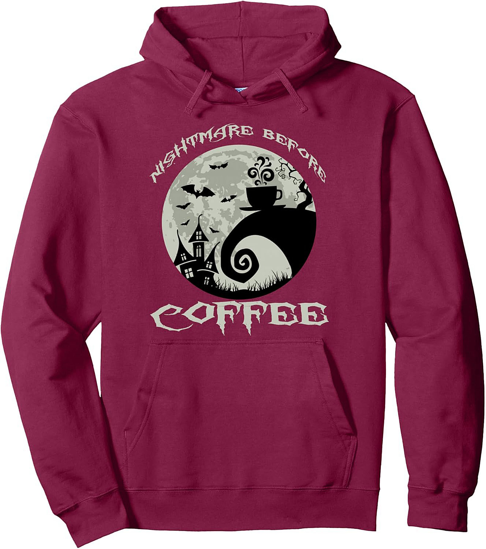Nightmare Before Coffee Graphic Hoodie Spooky Pullover