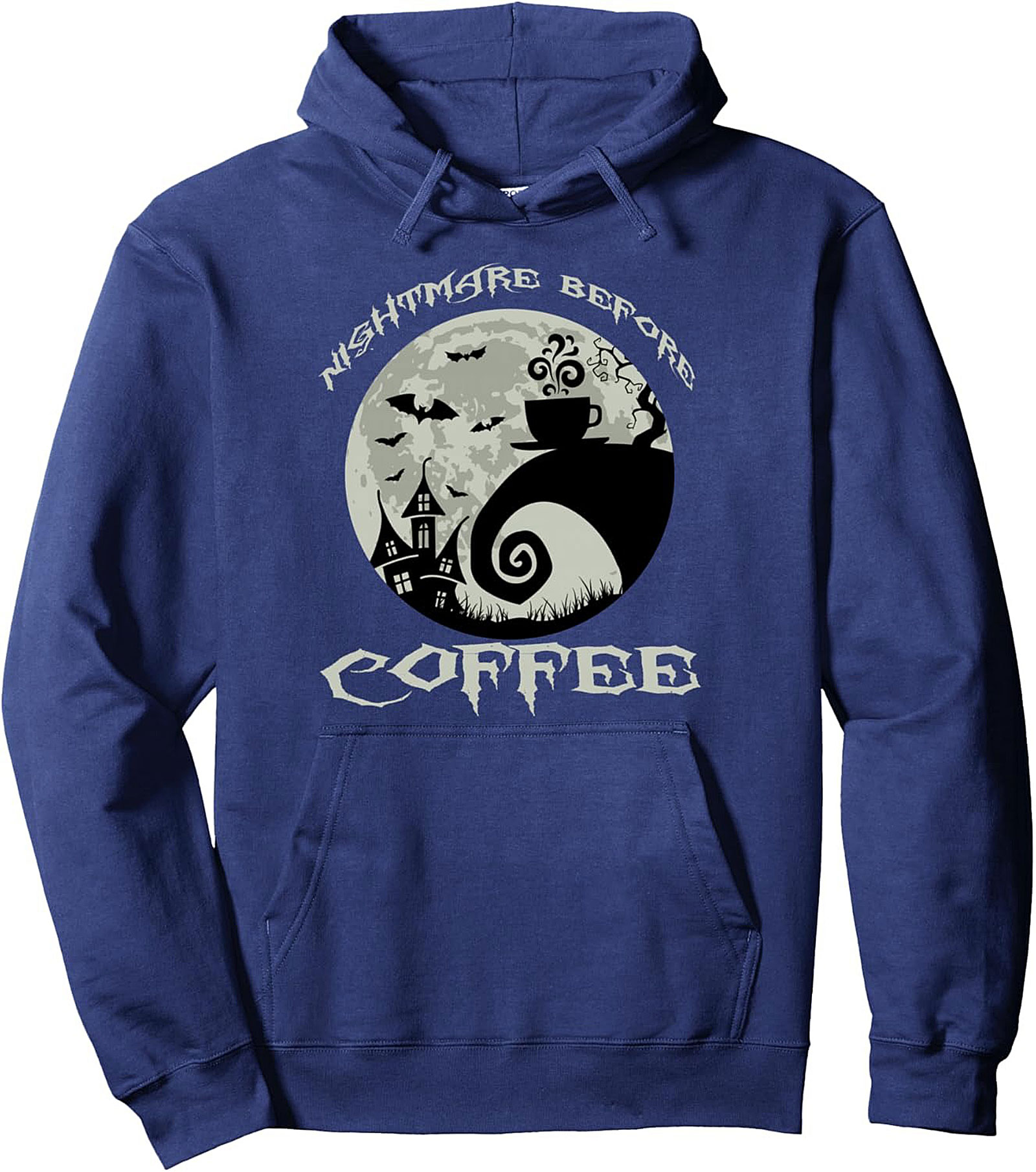 Nightmare Before Coffee Graphic Hoodie Spooky Pullover