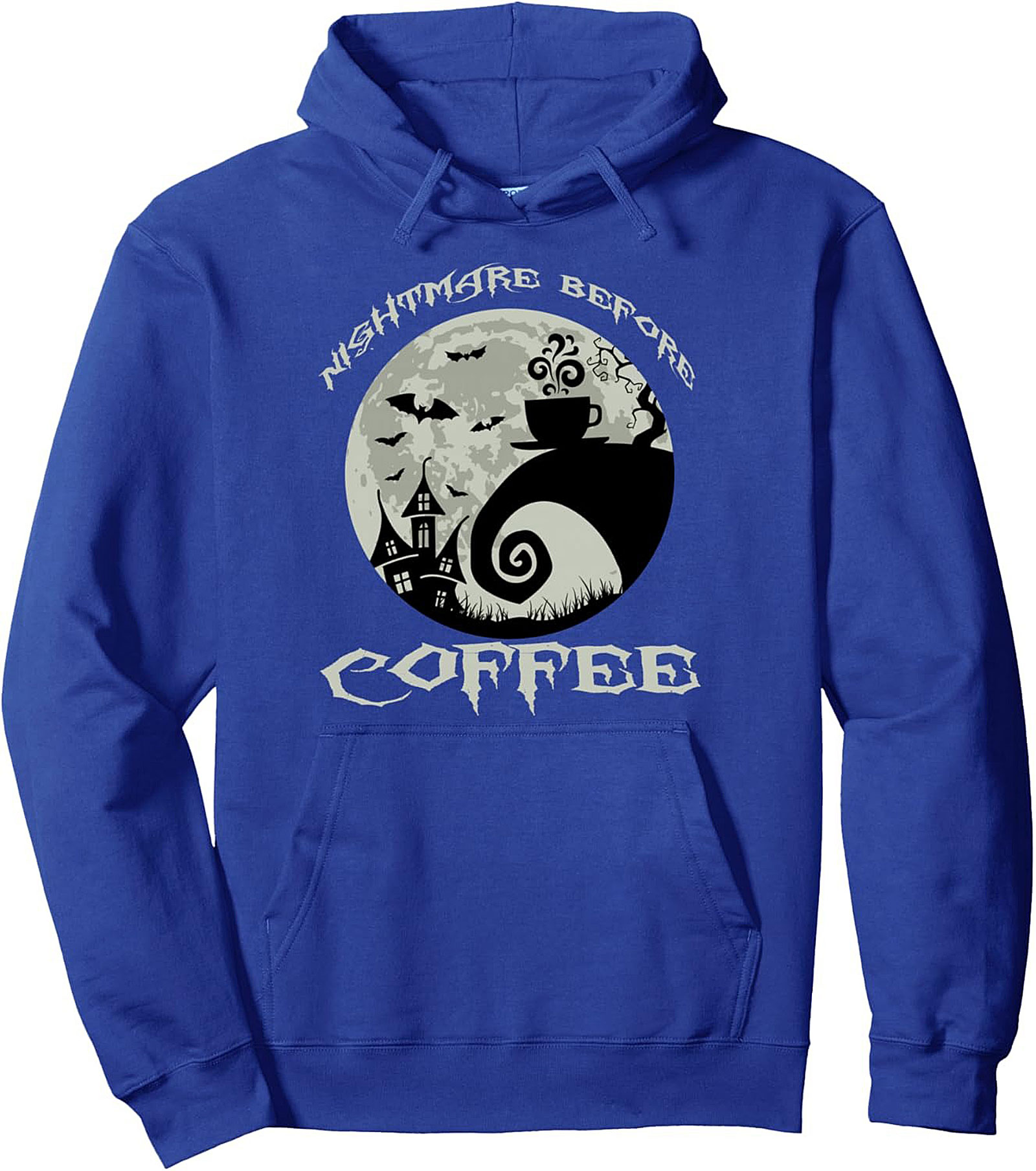 Nightmare Before Coffee Graphic Hoodie Spooky Pullover