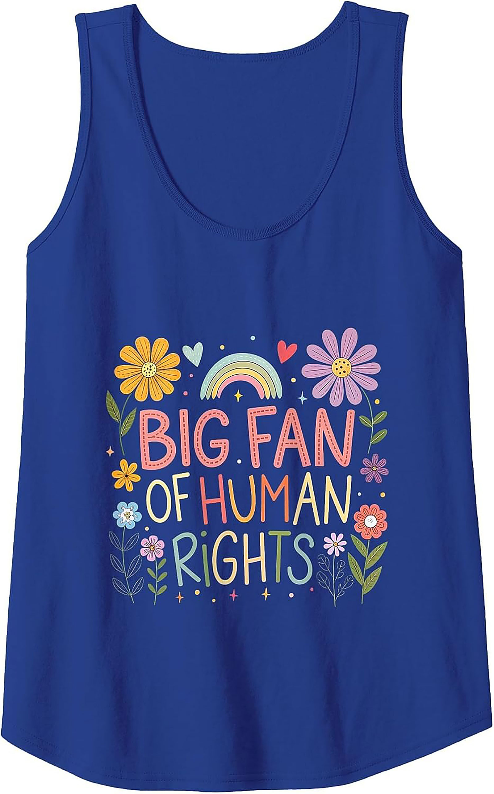 Human Rights Floral Graphic Tank Top | Unisex Sleeveless Shirt