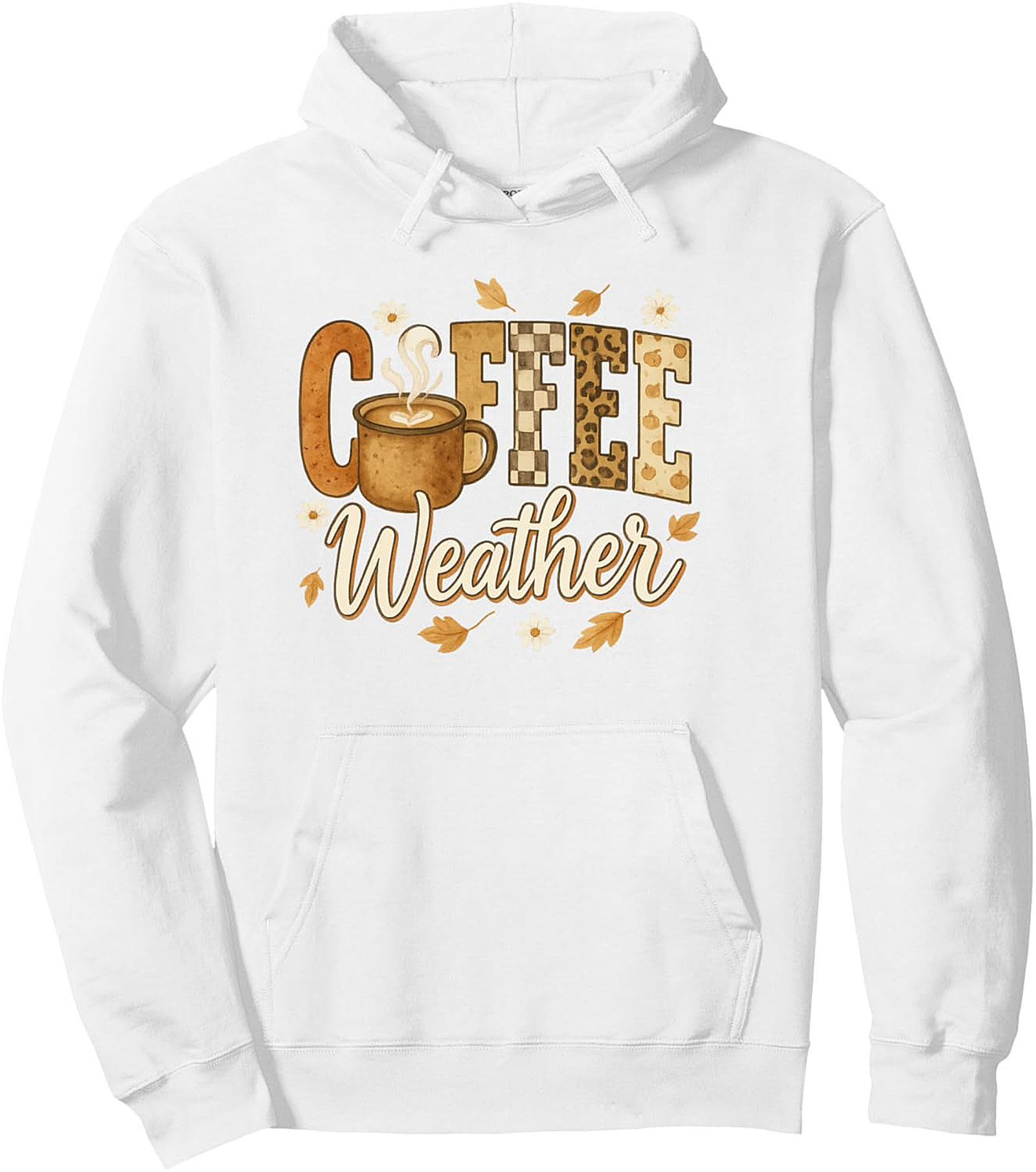 Fall Coffee Weather Pullover Hoodie Cozy Autumn Gift