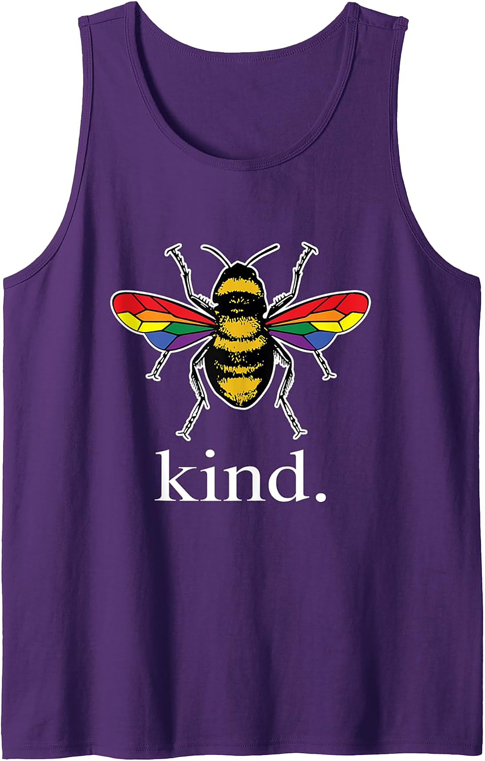 Rainbow Bee Graphic Tank | Be Kind Sleeveless Shirt Pride