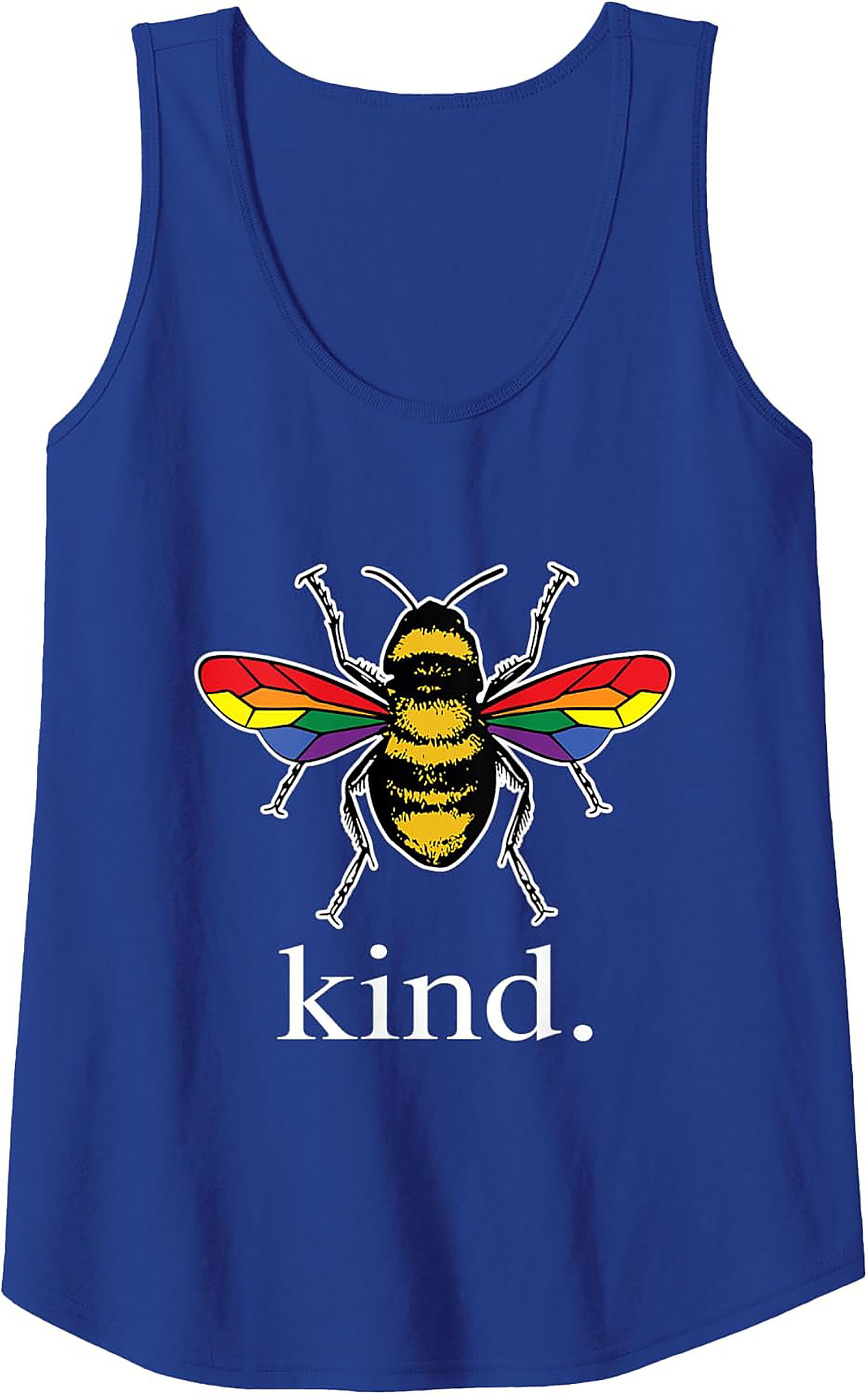 Rainbow Bee Graphic Tank | Be Kind Sleeveless Shirt Pride