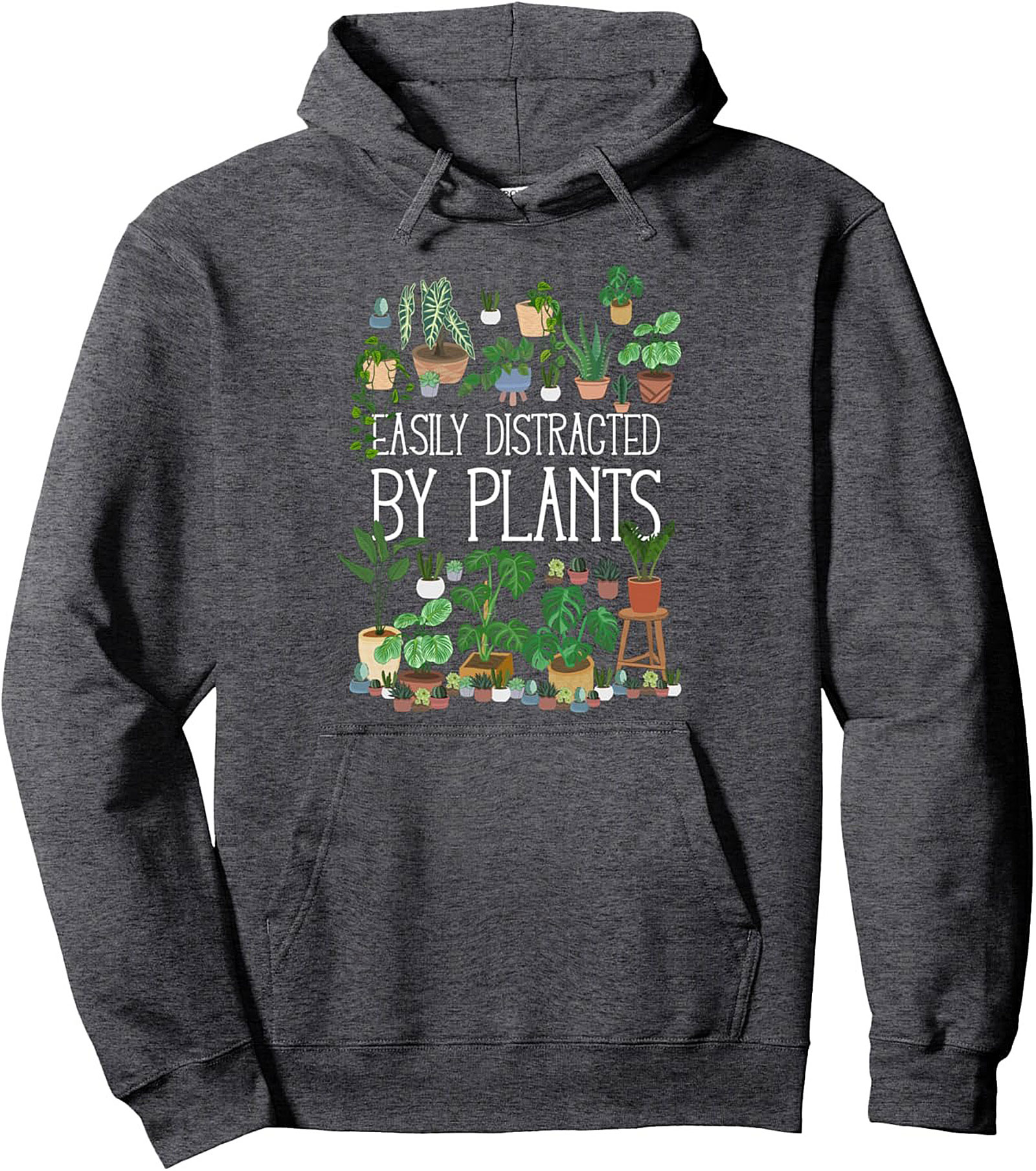 Easily Distracted By Plants Houseplant Graphic Hoodie
