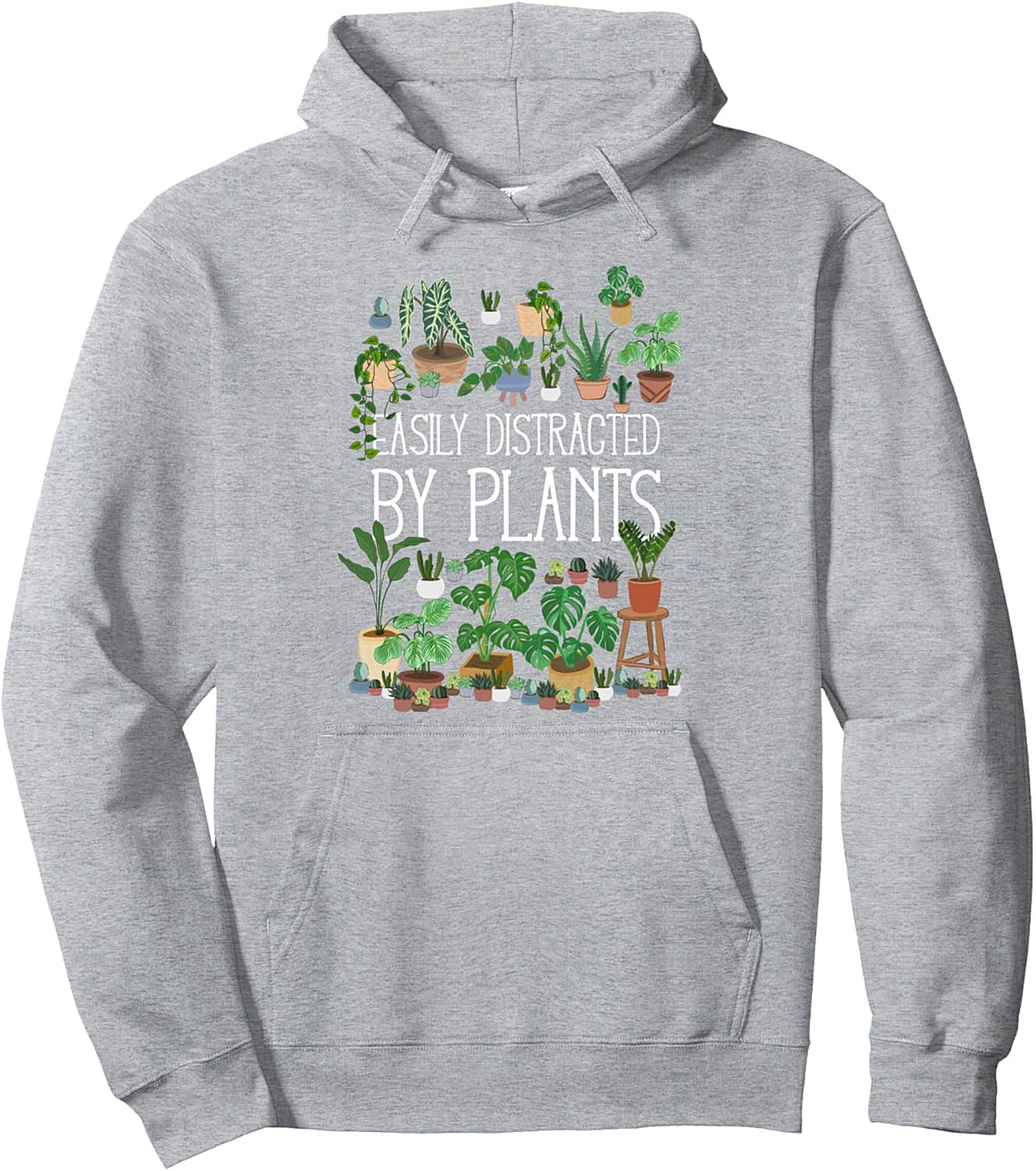 Easily Distracted By Plants Houseplant Graphic Hoodie
