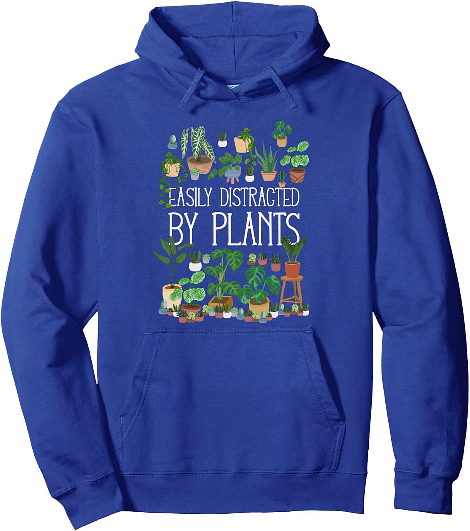 Easily Distracted By Plants Houseplant Graphic Hoodie