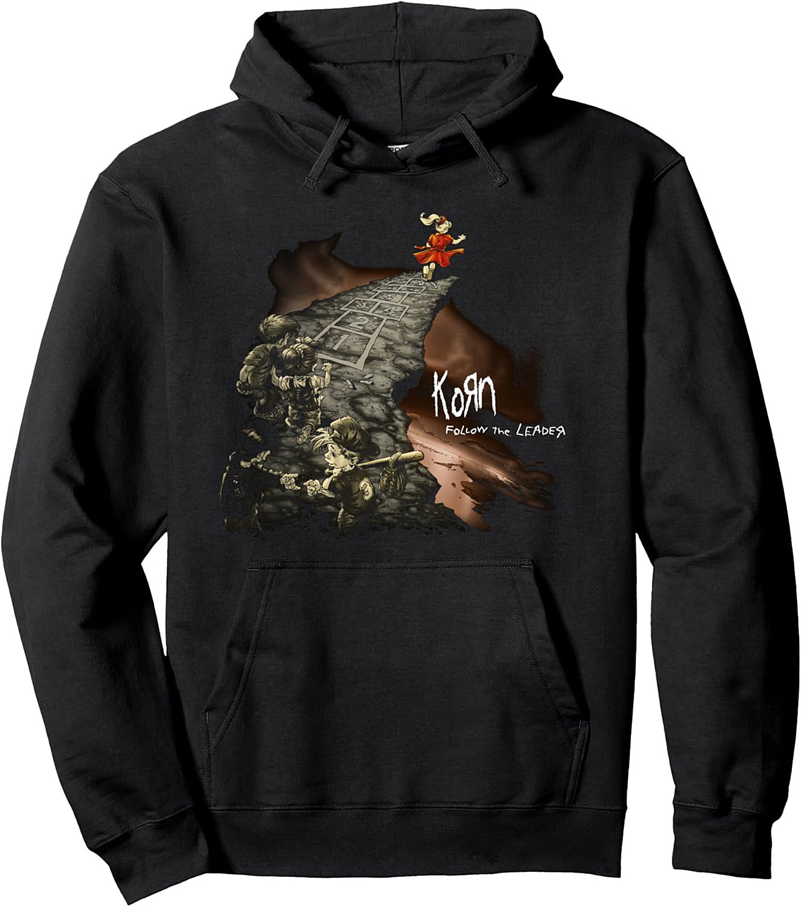 Korn Follow The Leader Pullover Hoodie Nu Metal Graphic