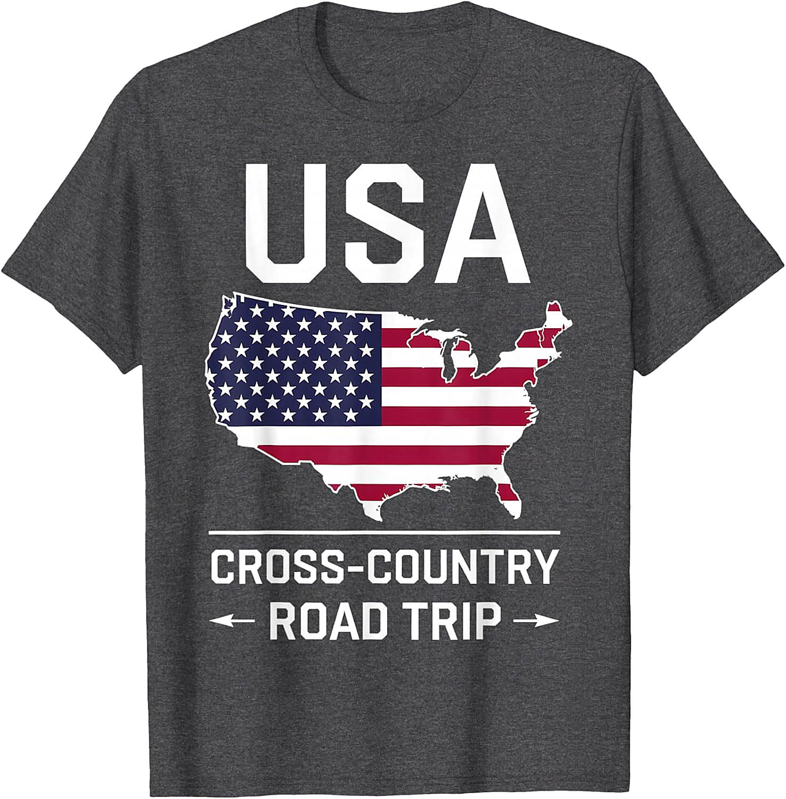 USA Cross-Country Road Trip T-Shirt Patriotic Graphic Tee