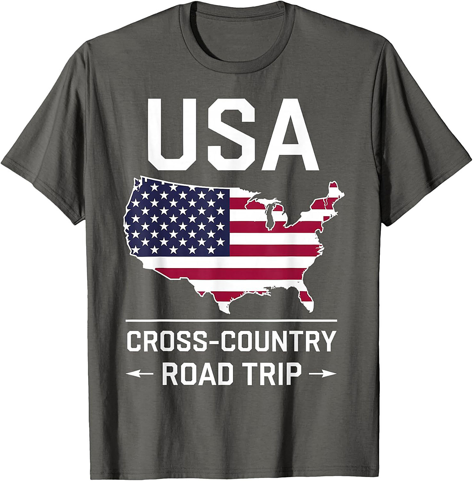 USA Cross-Country Road Trip T-Shirt Patriotic Graphic Tee