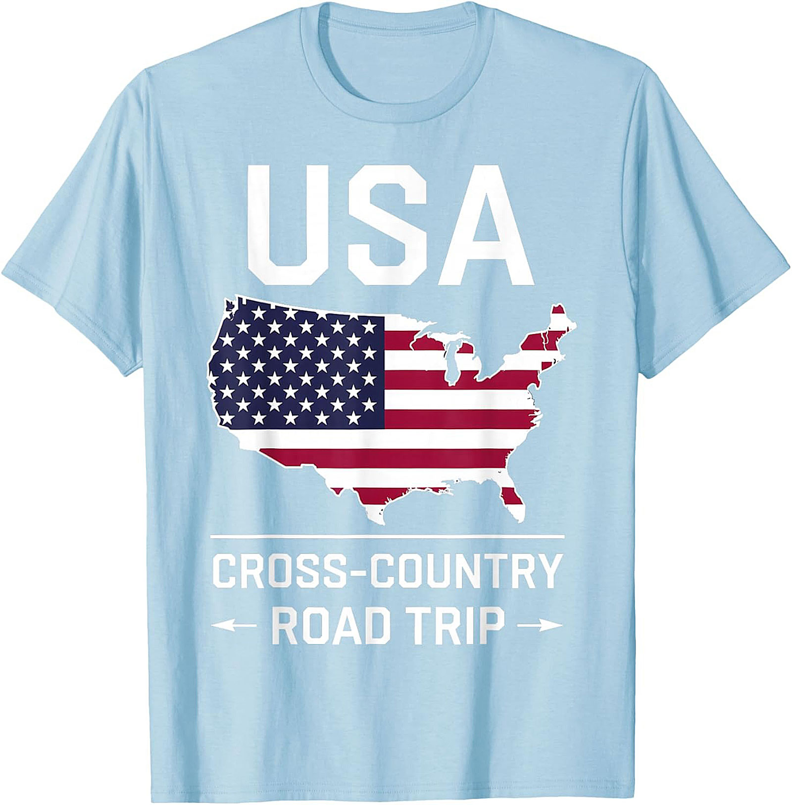 USA Cross-Country Road Trip T-Shirt Patriotic Graphic Tee