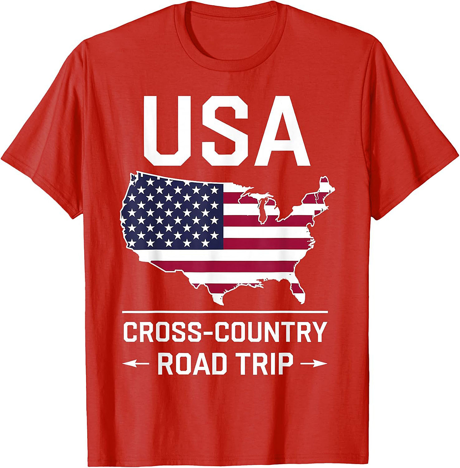USA Cross-Country Road Trip T-Shirt Patriotic Graphic Tee