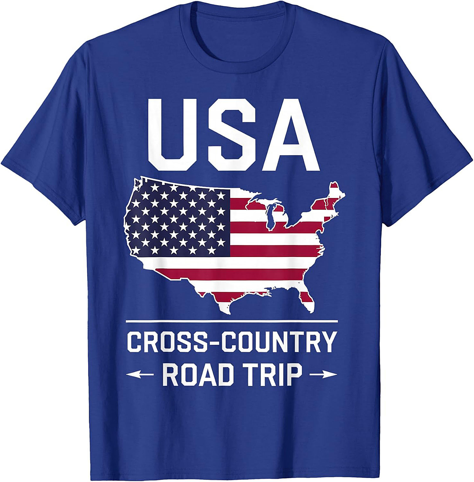 USA Cross-Country Road Trip T-Shirt Patriotic Graphic Tee