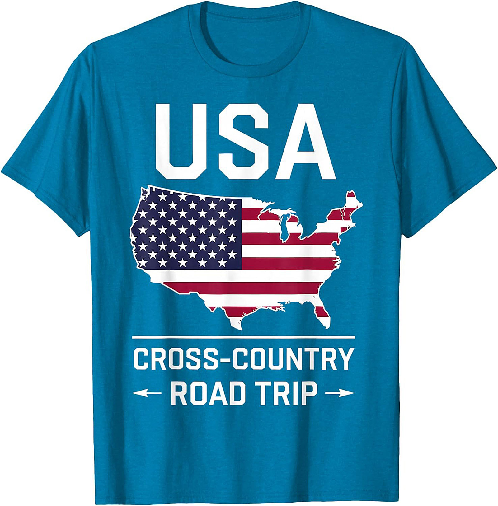 USA Cross-Country Road Trip T-Shirt Patriotic Graphic Tee