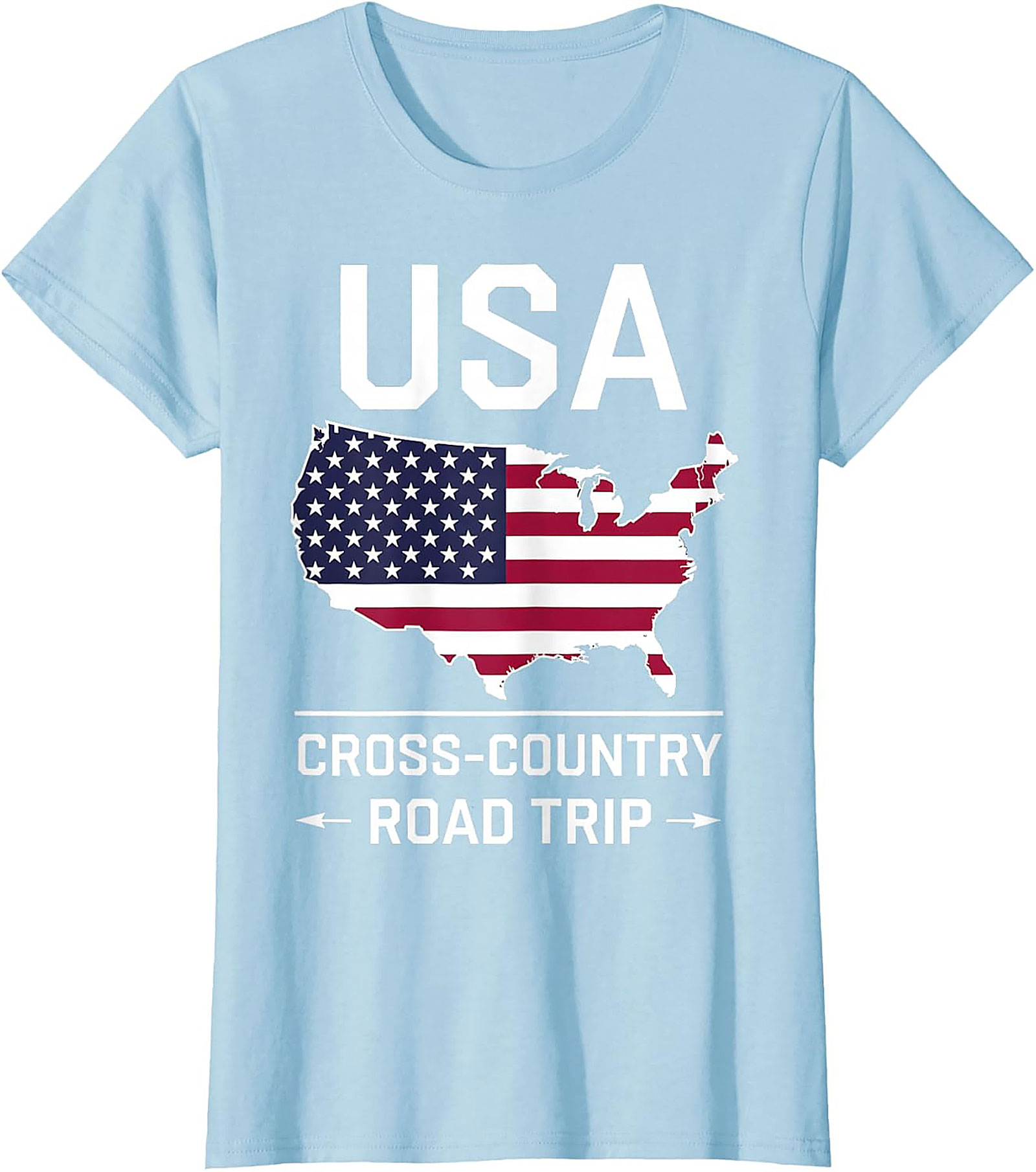 USA Cross-Country Road Trip T-Shirt Patriotic Graphic Tee