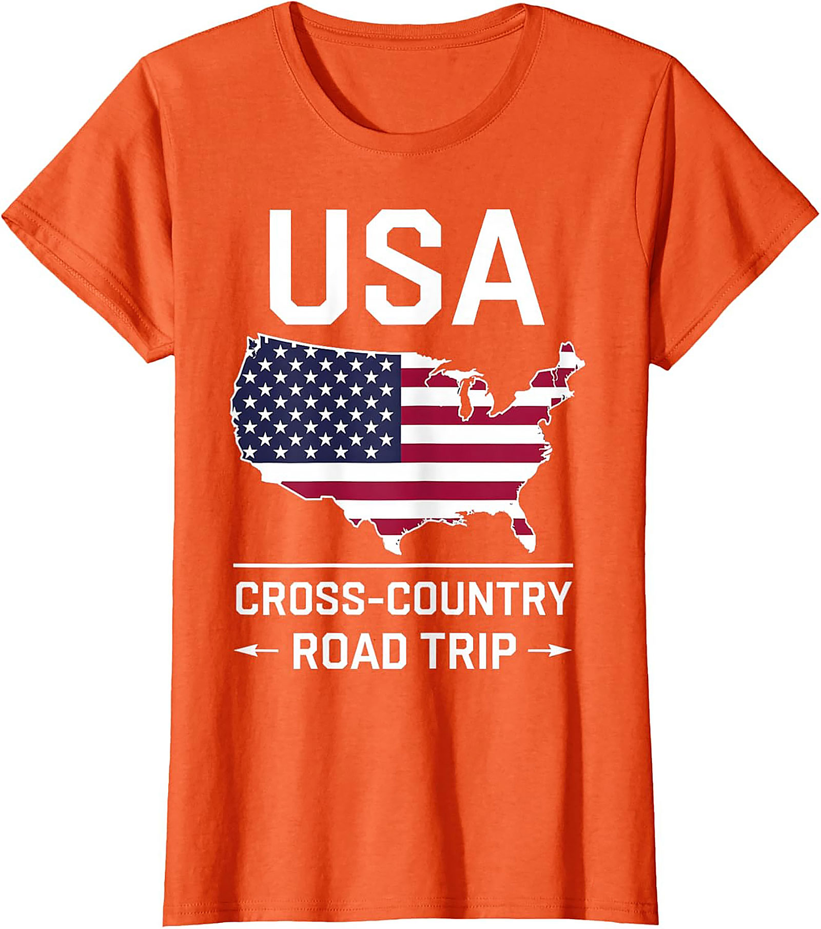 USA Cross-Country Road Trip T-Shirt Patriotic Graphic Tee