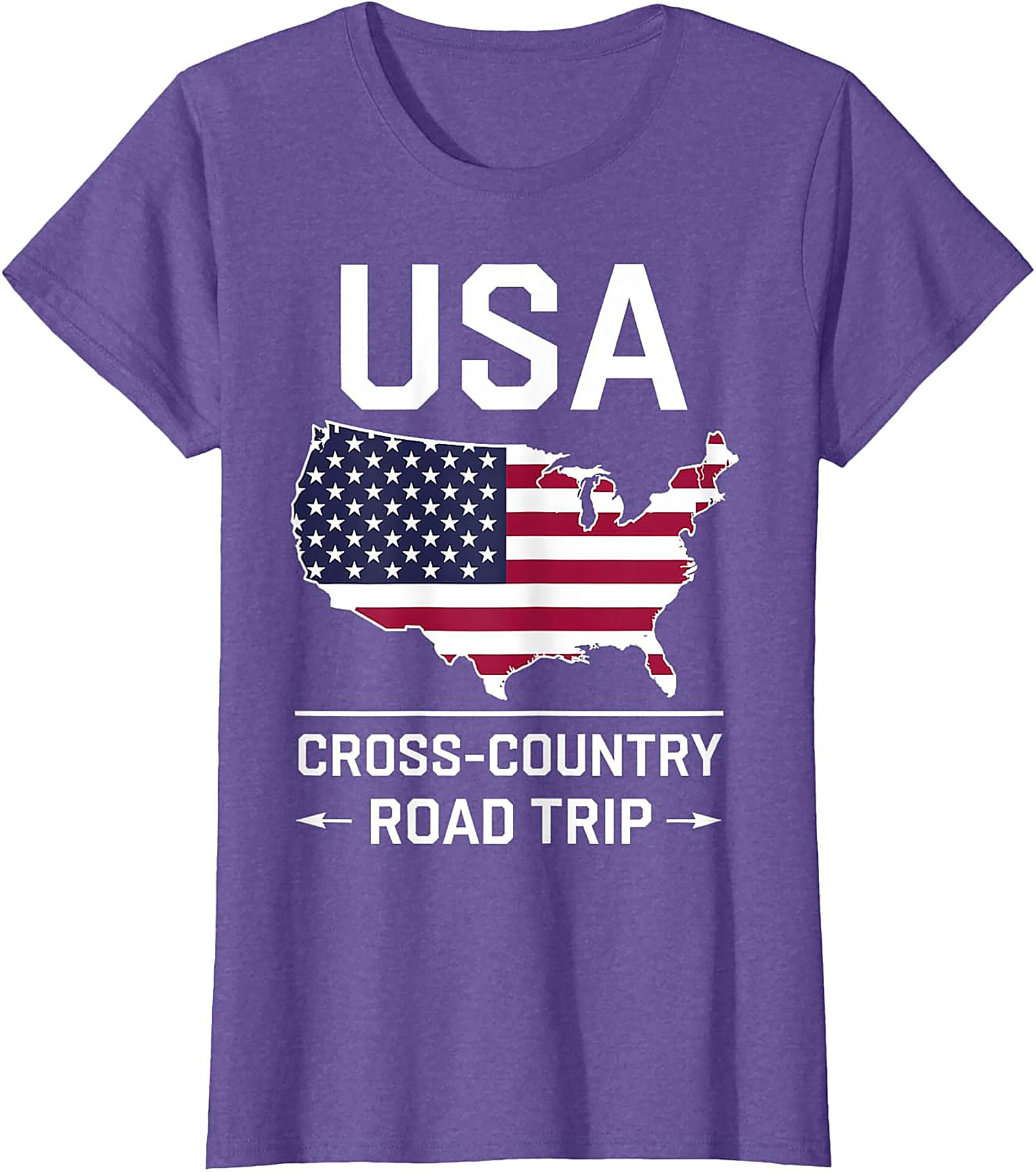 USA Cross-Country Road Trip T-Shirt Patriotic Graphic Tee