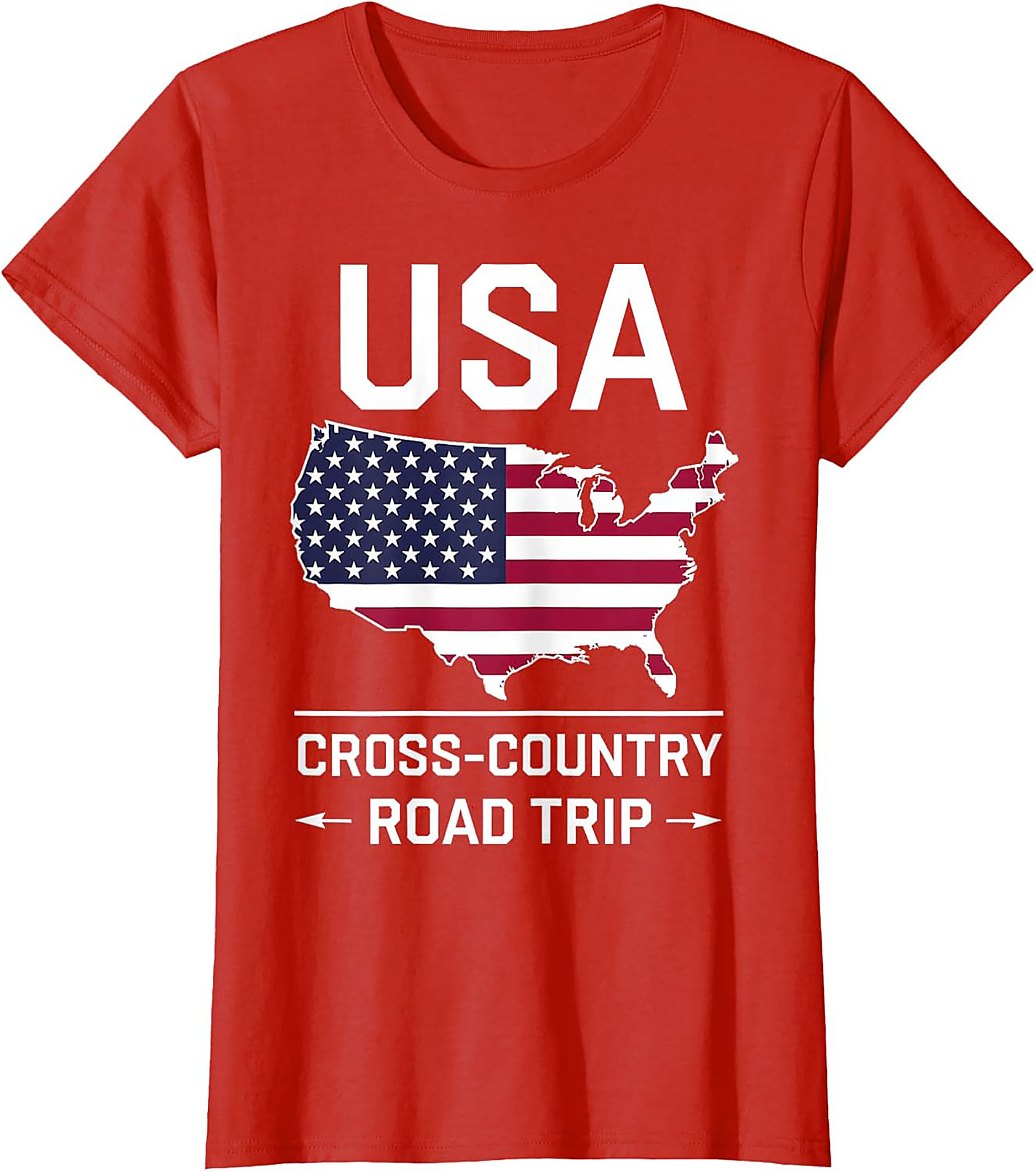 USA Cross-Country Road Trip T-Shirt Patriotic Graphic Tee