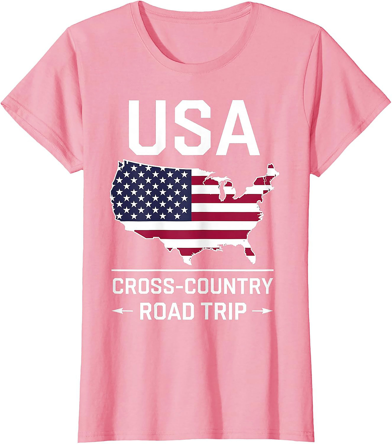 USA Cross-Country Road Trip T-Shirt Patriotic Graphic Tee