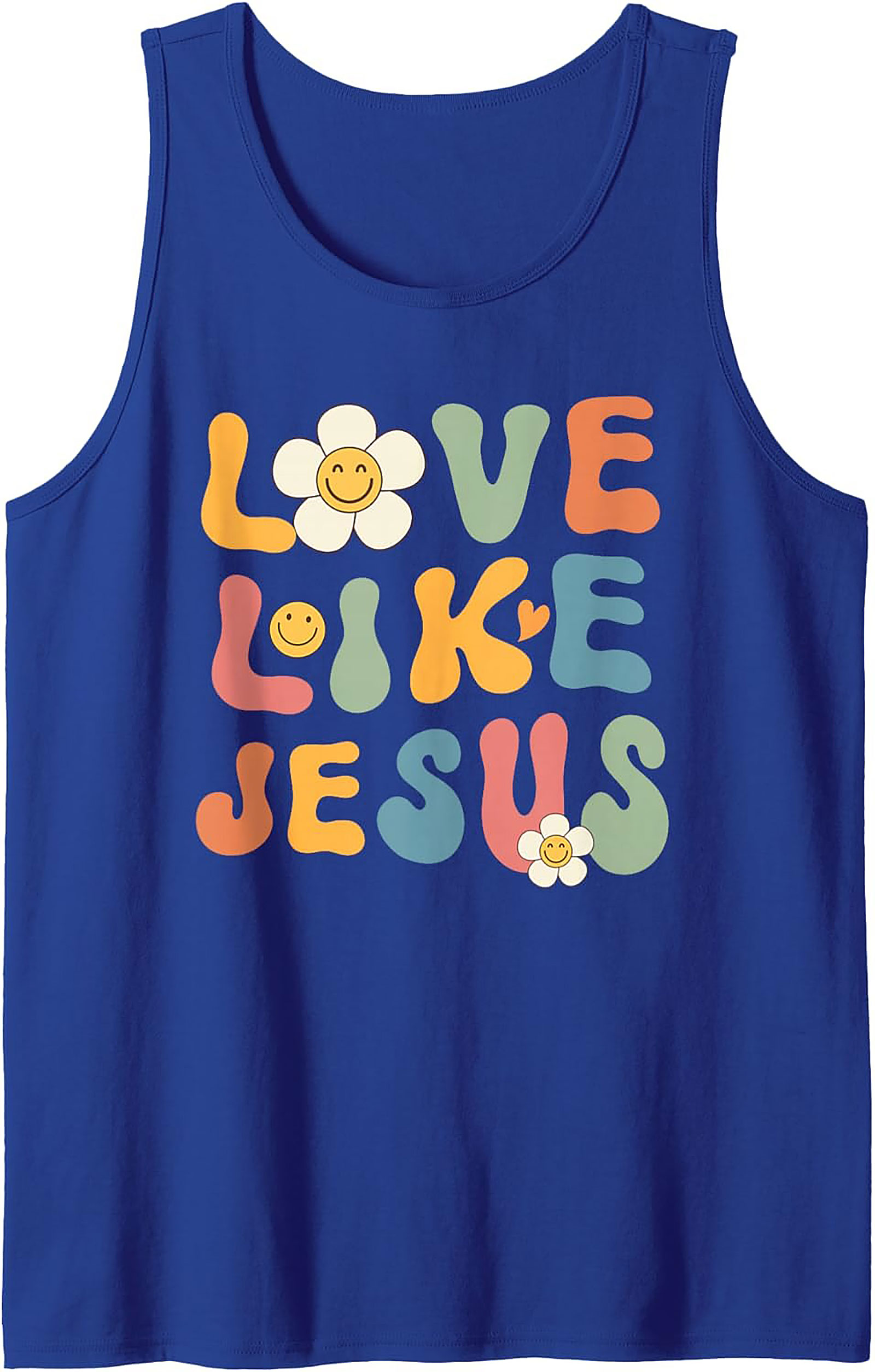 Love Like Jesus Groovy Christian Tank Top | Retro Sleeveless