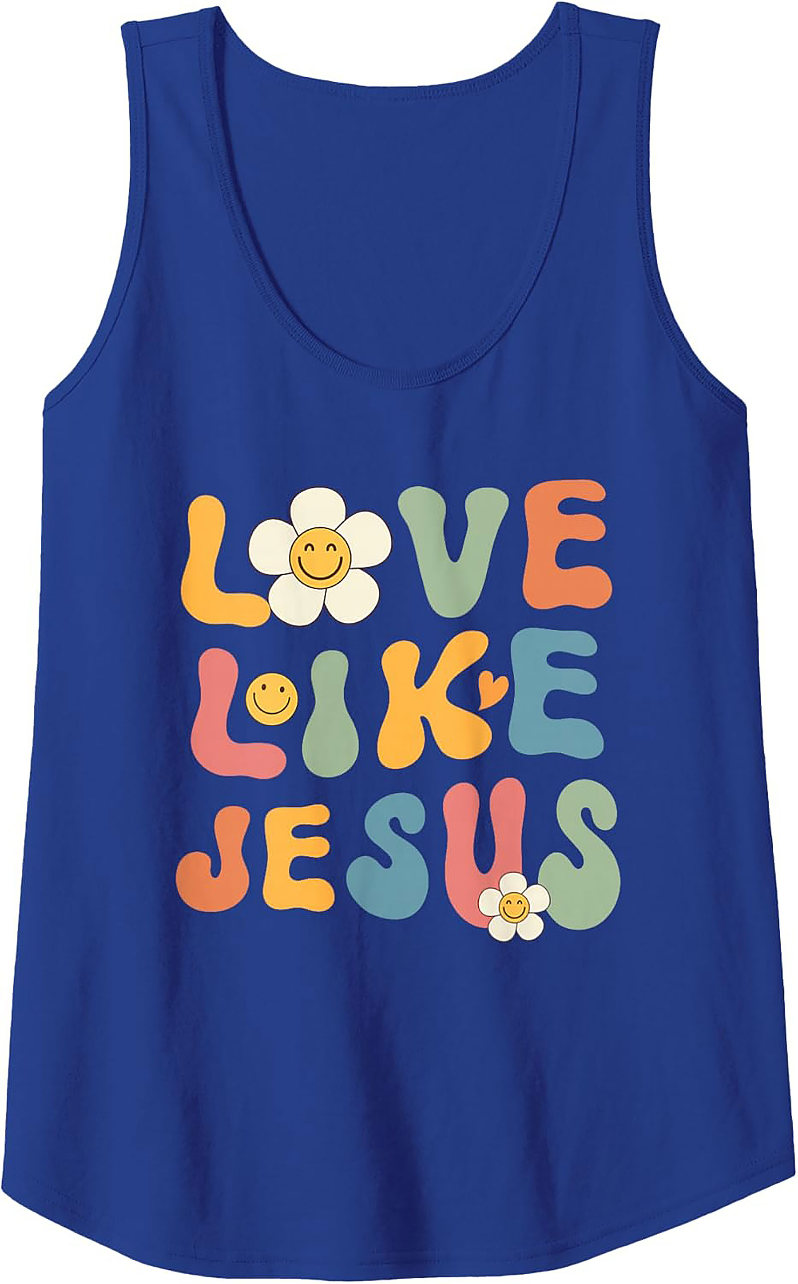 Love Like Jesus Groovy Christian Tank Top | Retro Sleeveless