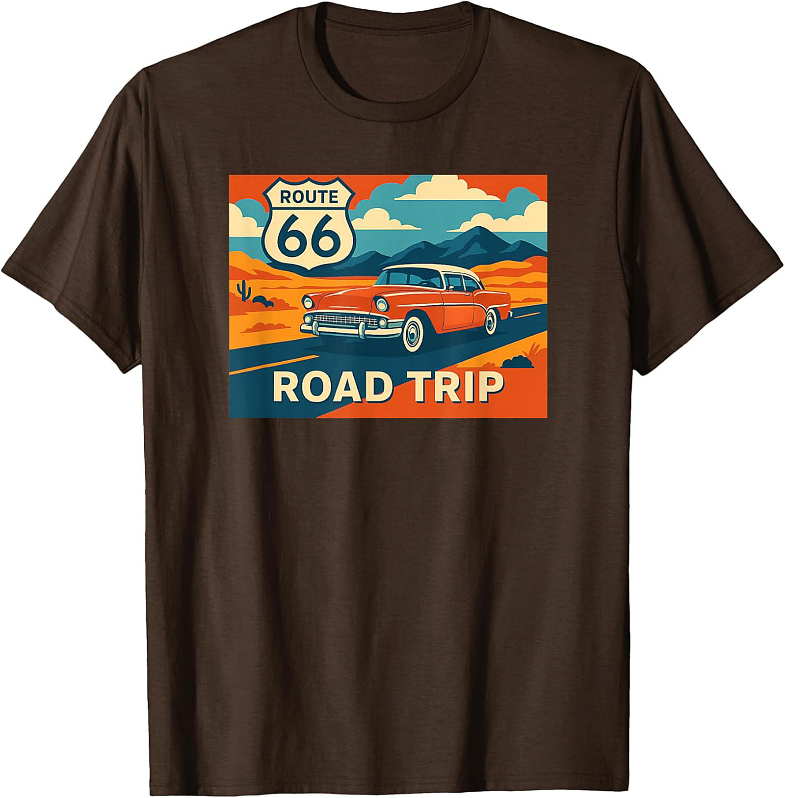 Route 66 Graphic Tee Vintage Road Trip Unisex Shirt
