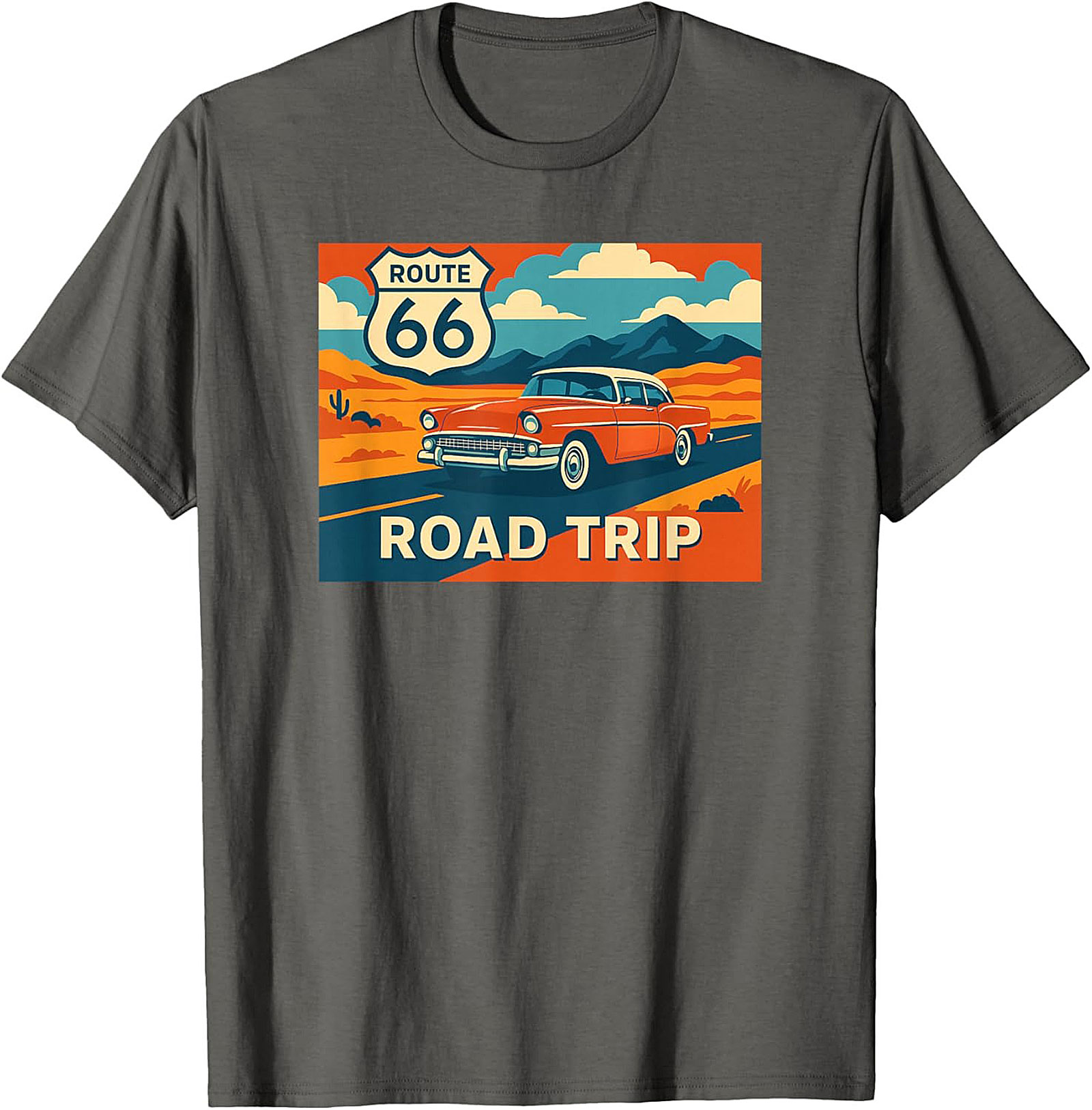 Route 66 Graphic Tee Vintage Road Trip Unisex Shirt