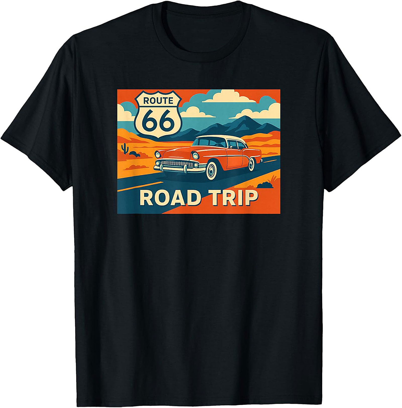 Route 66 Graphic Tee Vintage Road Trip Unisex Shirt