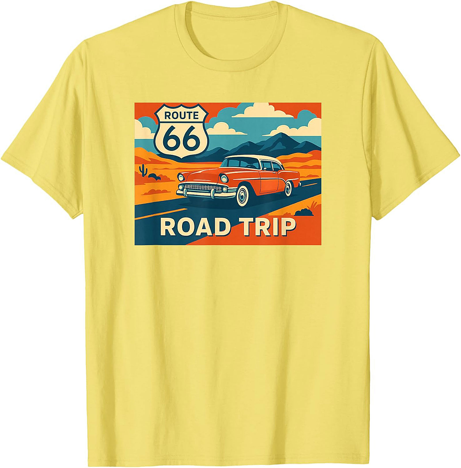 Route 66 Graphic Tee Vintage Road Trip Unisex Shirt
