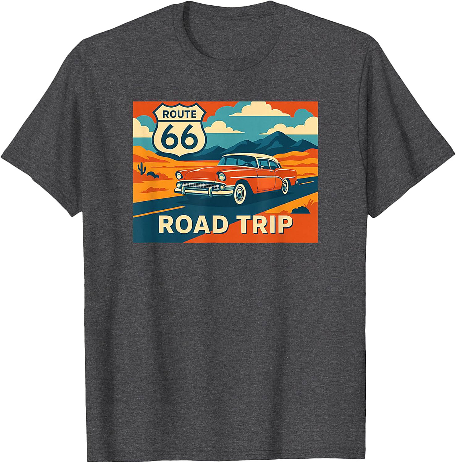Route 66 Graphic Tee Vintage Road Trip Unisex Shirt