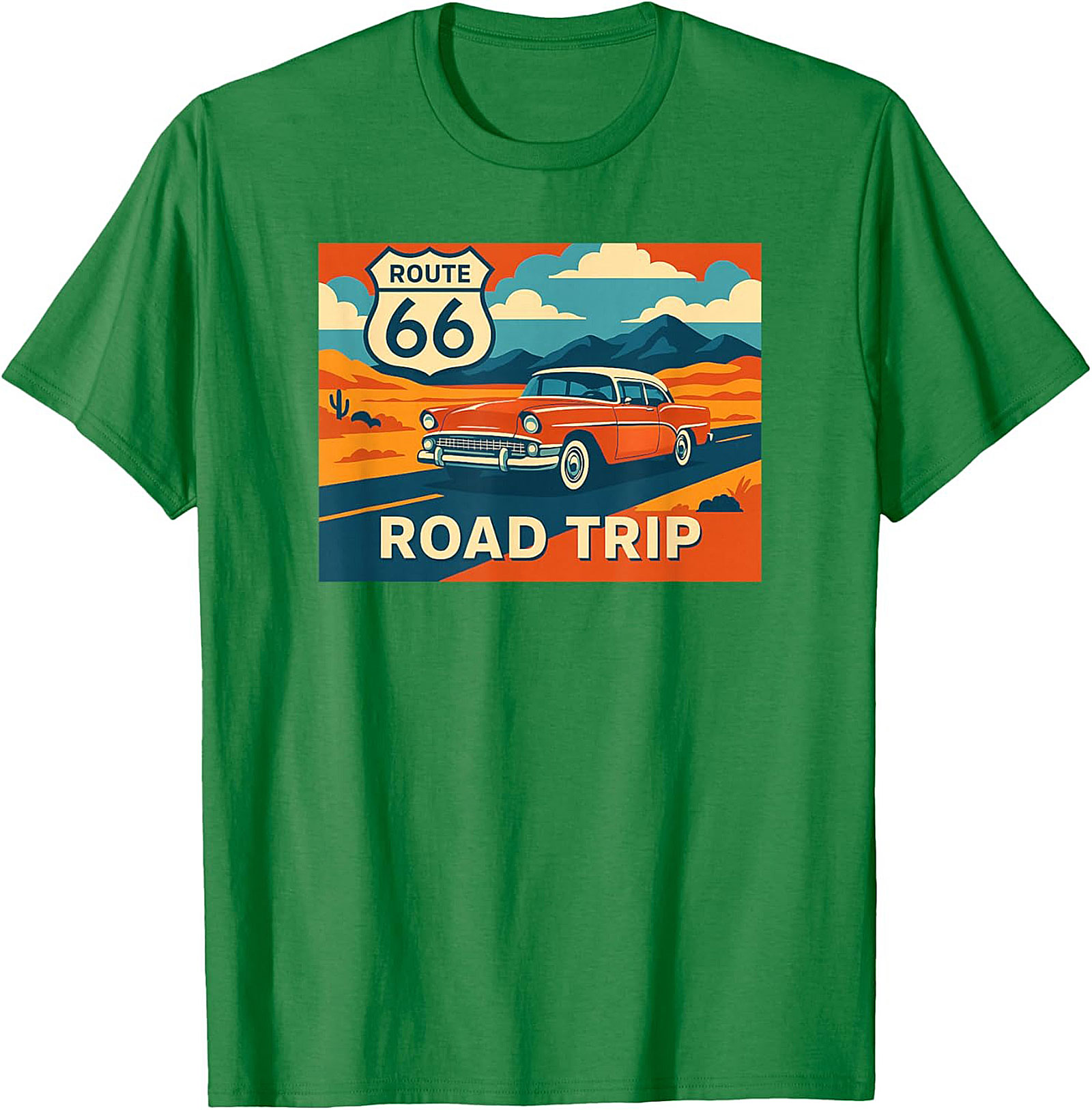 Route 66 Graphic Tee Vintage Road Trip Unisex Shirt