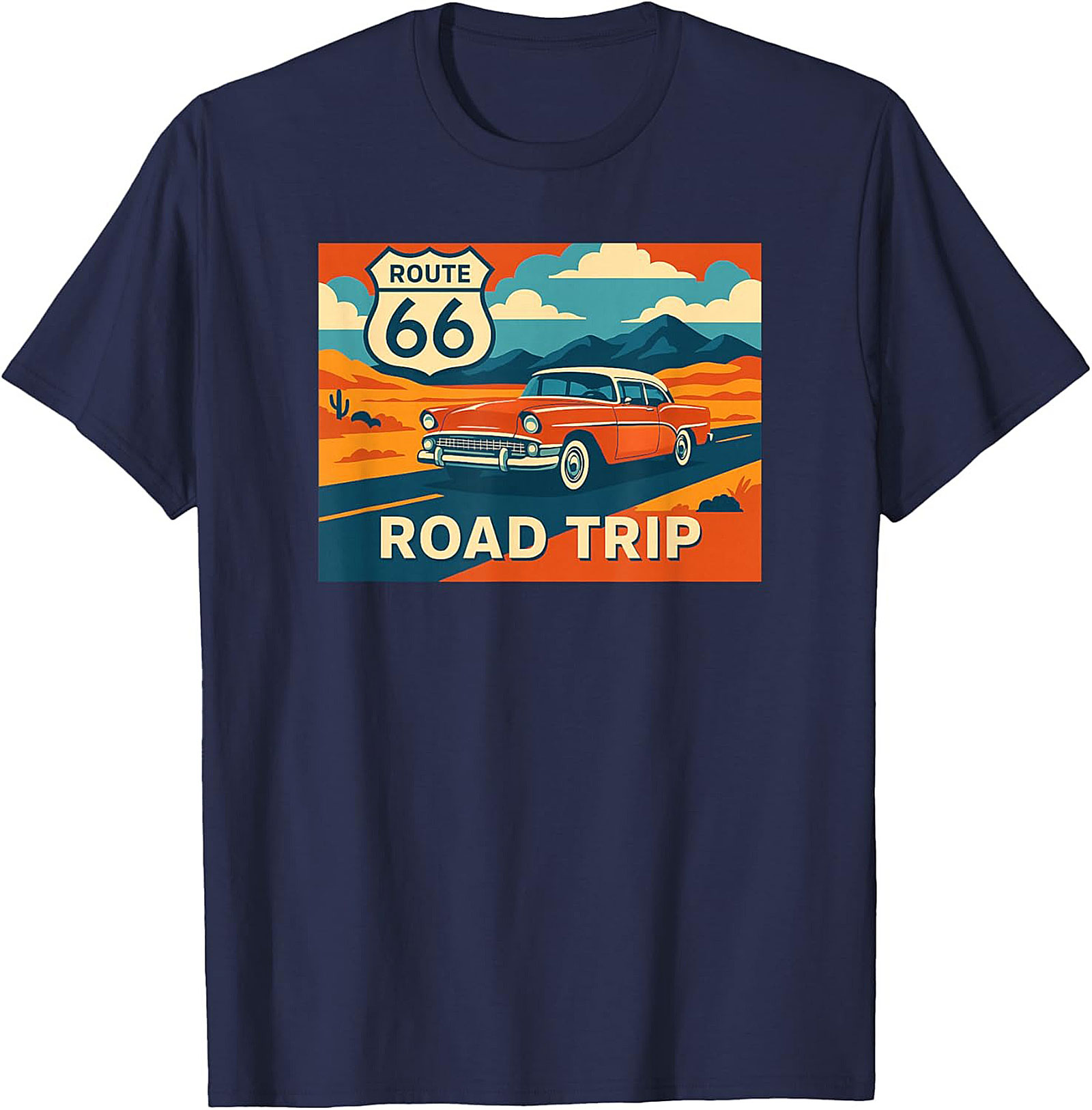 Route 66 Graphic Tee Vintage Road Trip Unisex Shirt